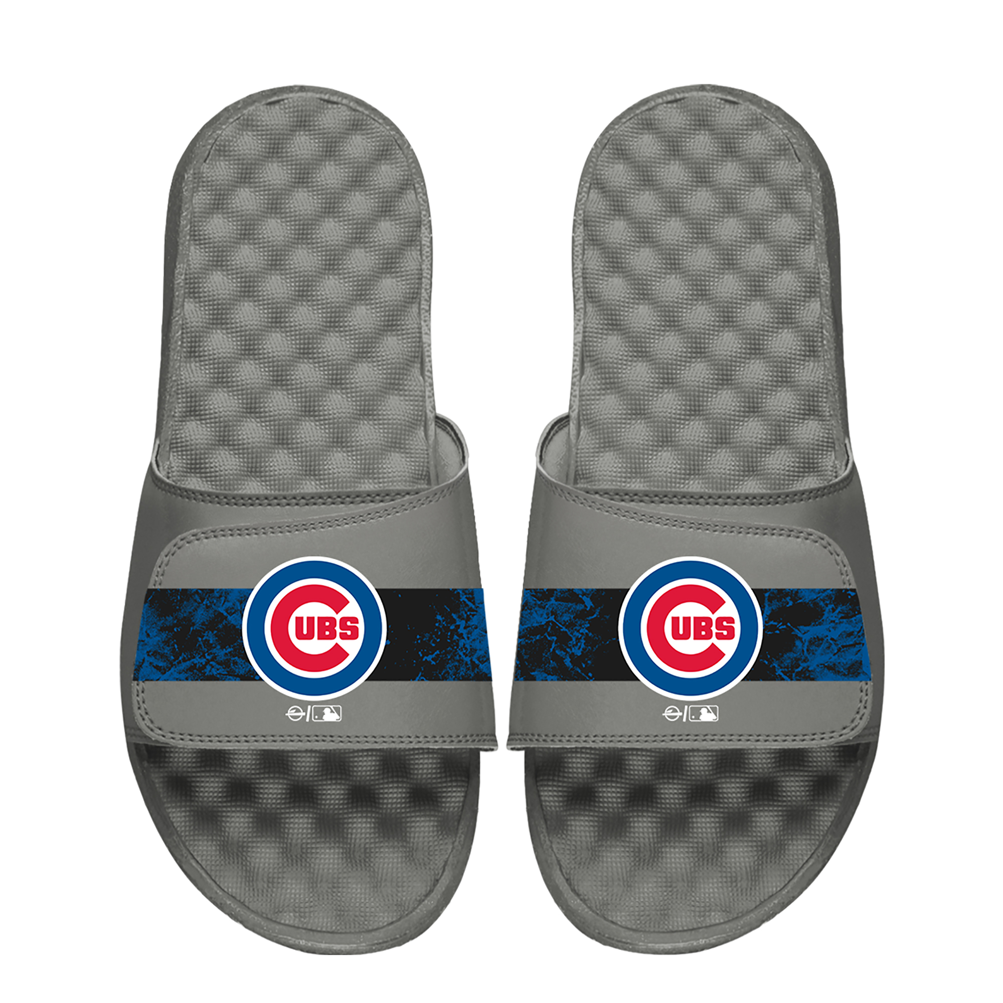 Men’s ISlide Gray Chicago Cubs Distressed Slide Sandals