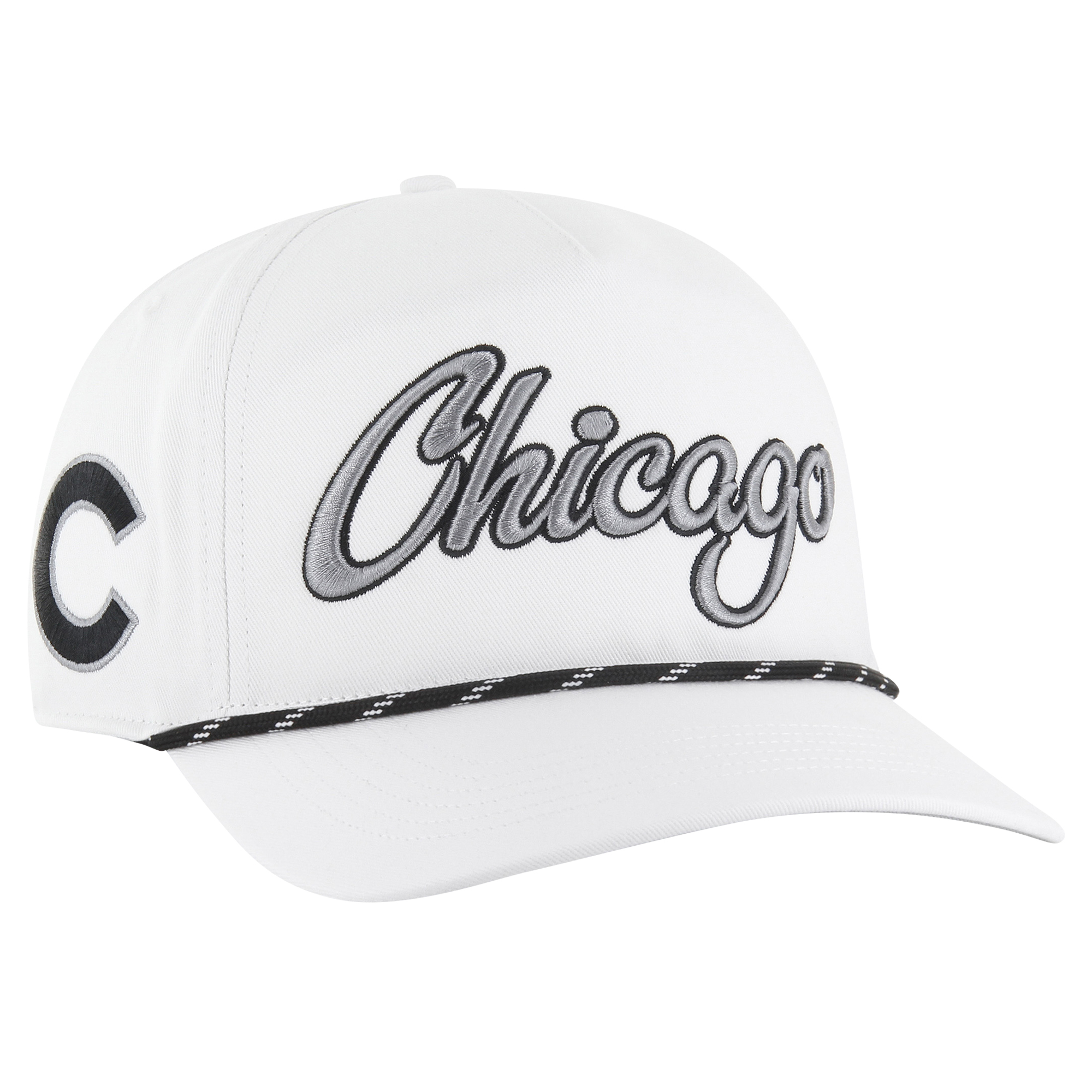 Men’s ’47 White Chicago Cubs Overhand Speckle Hitch Rope Adjustable Hat