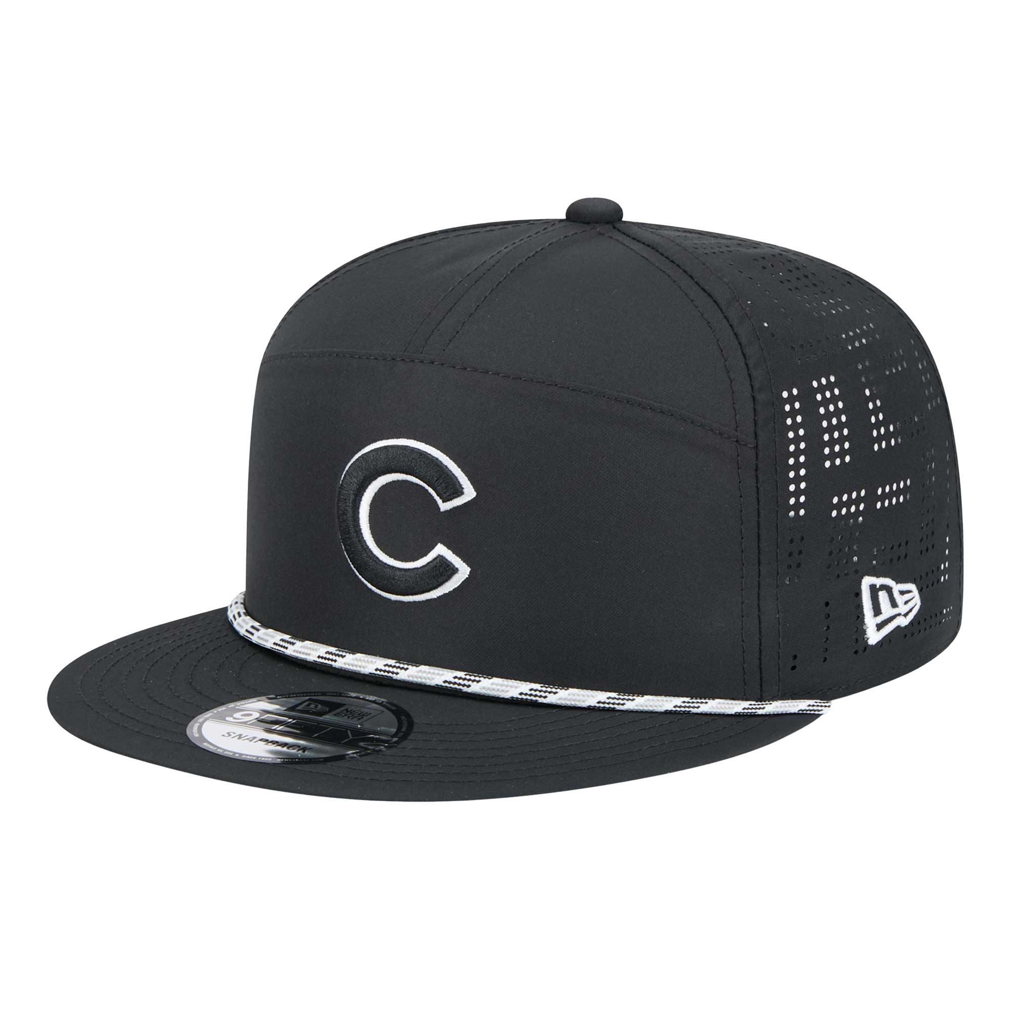 Men’s New Era  Black Chicago Cubs Laser Cut 9FIFTY Snapback Hat