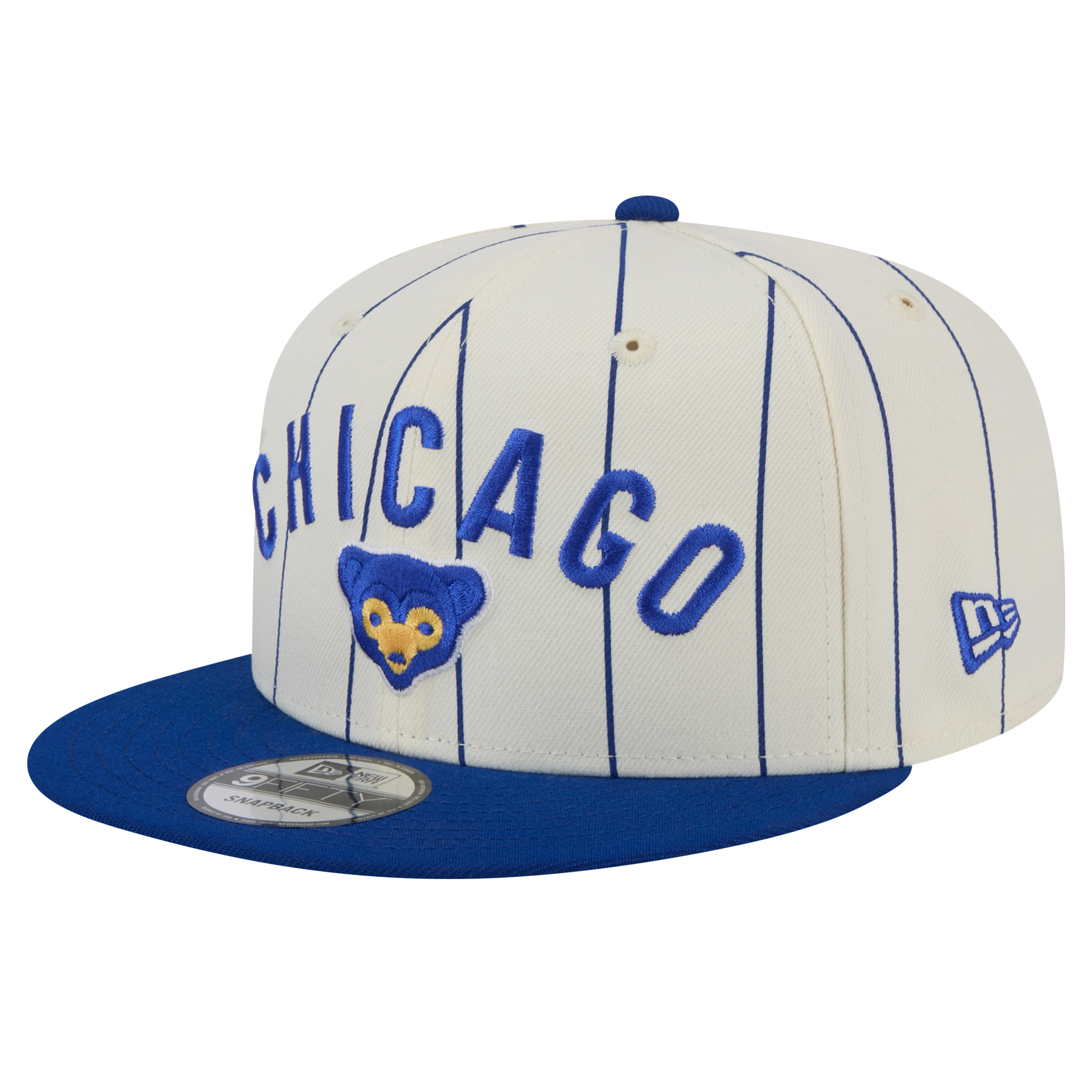 Men’s New Era White Chicago Cubs Jersey Pinstripe 9FIFTY Snapback Hat
