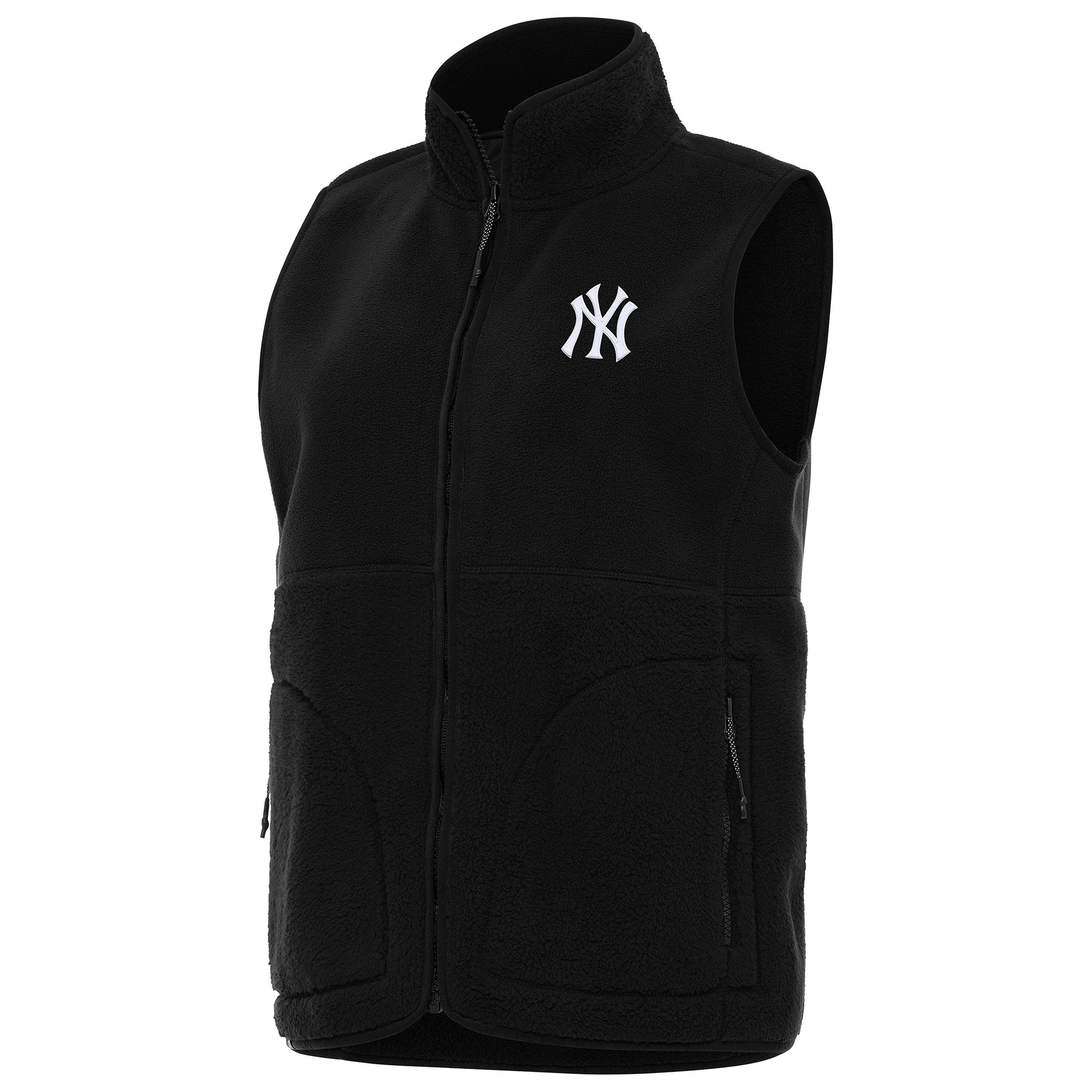Women’s Antigua Black New York Yankees Nostalgic Full-Zip Vest