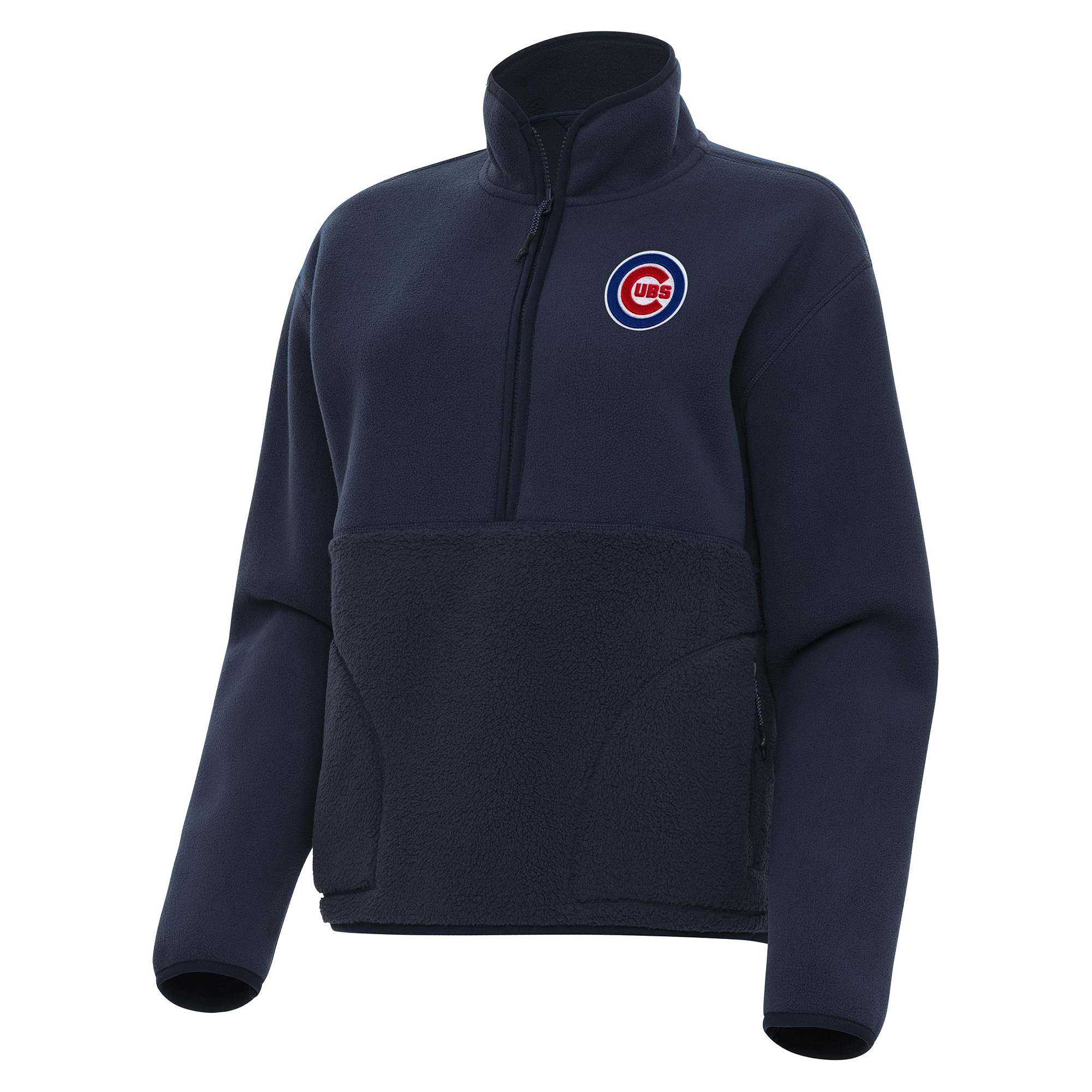 Women’s Antigua Navy Chicago Cubs Figure Half-Zip Sweatshirt