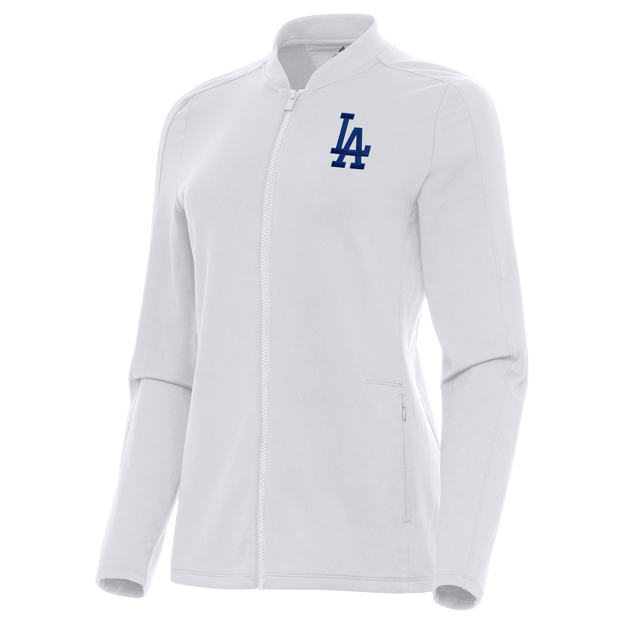 Women’s Antigua White Los Angeles Dodgers Continual Full-Zip Jacket