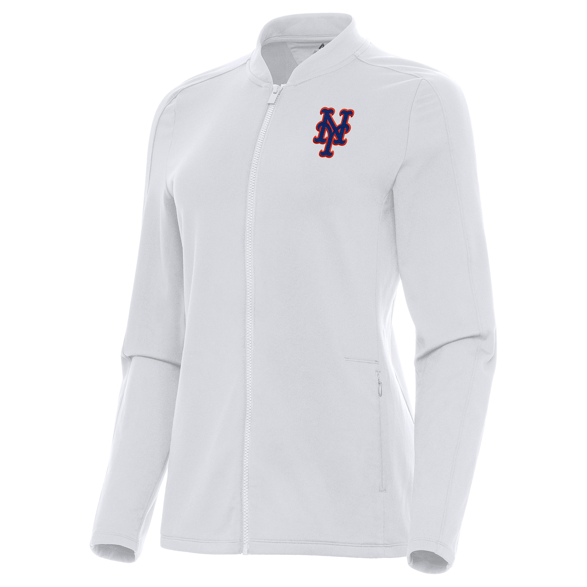 Women’s Antigua White New York Mets Continual Full-Zip Jacket