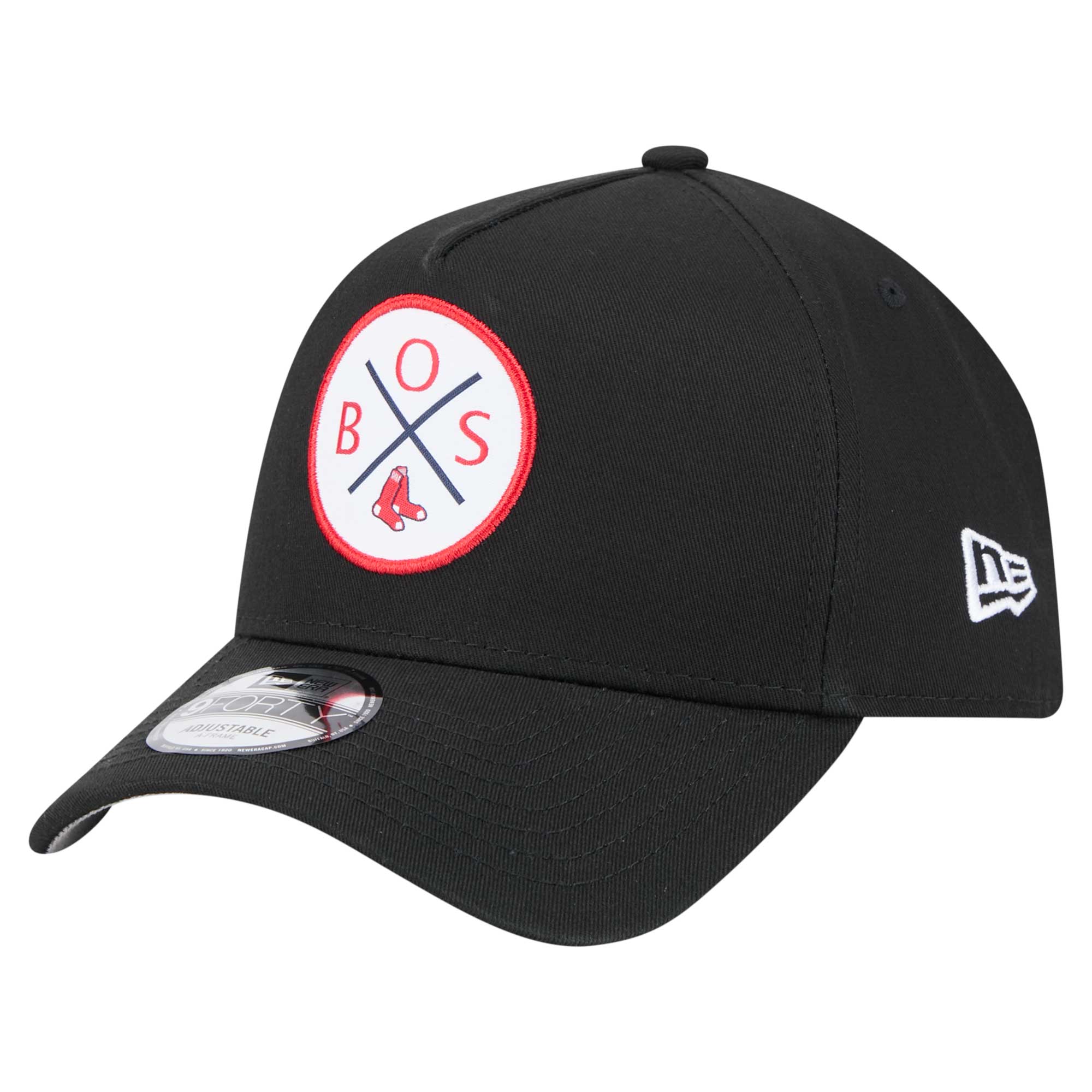 Men’s New Era Black Boston Red Sox 9FORTY A-Frame Adjustable Hat
