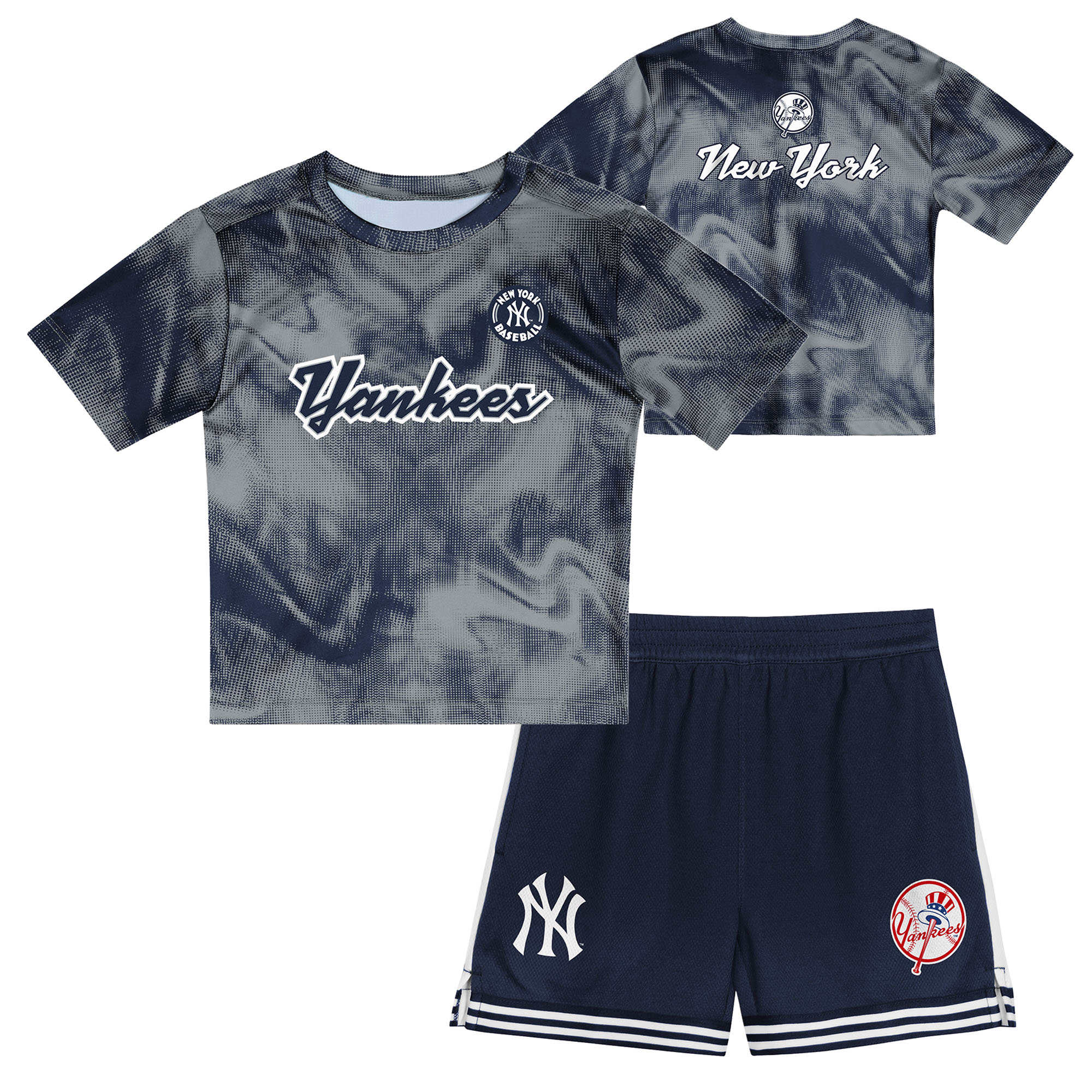 Preschool Gray New York Yankees Hitter Infielder 2-Piece Set