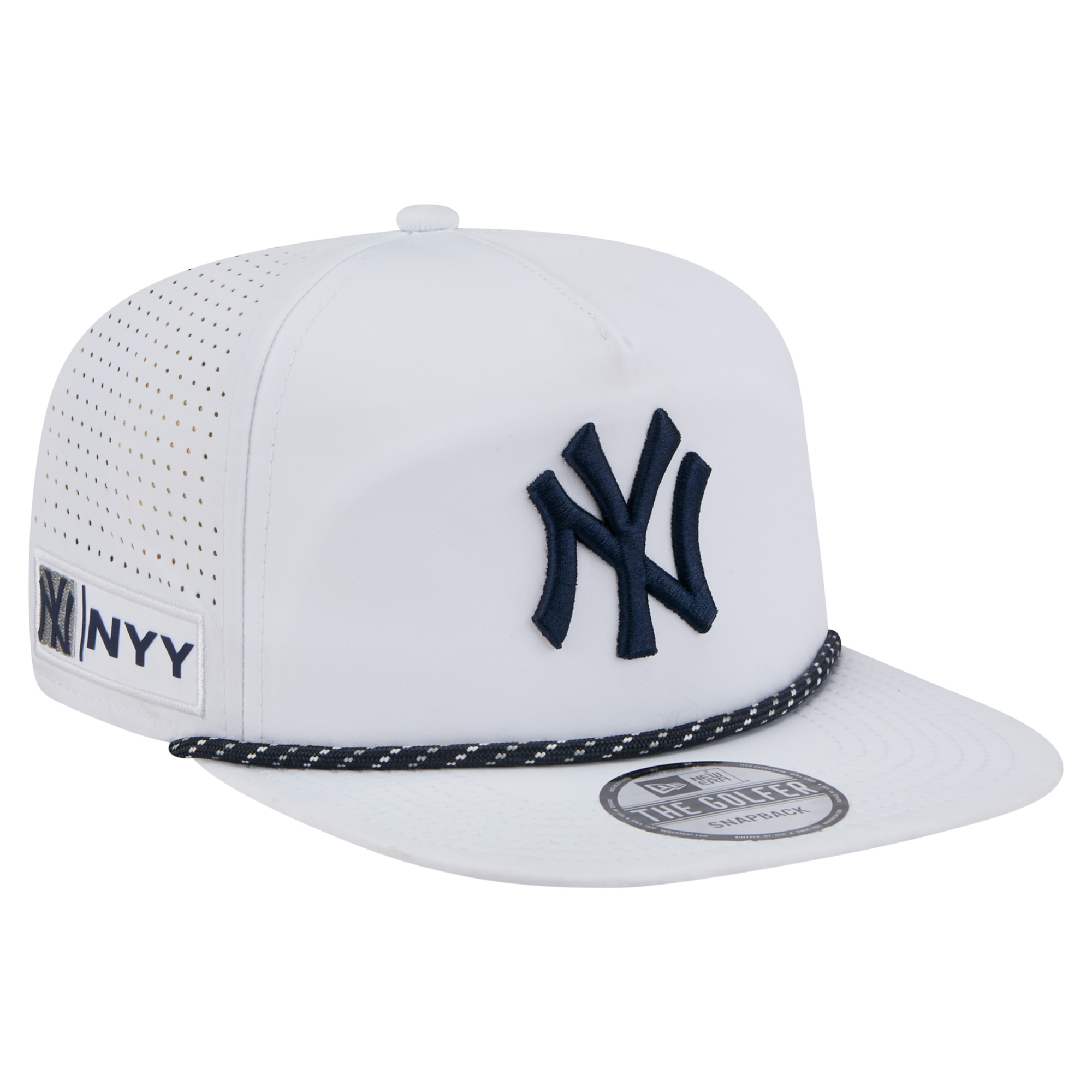 Men’s New Era White New York Yankees Perforated Golfer Snapback Hat