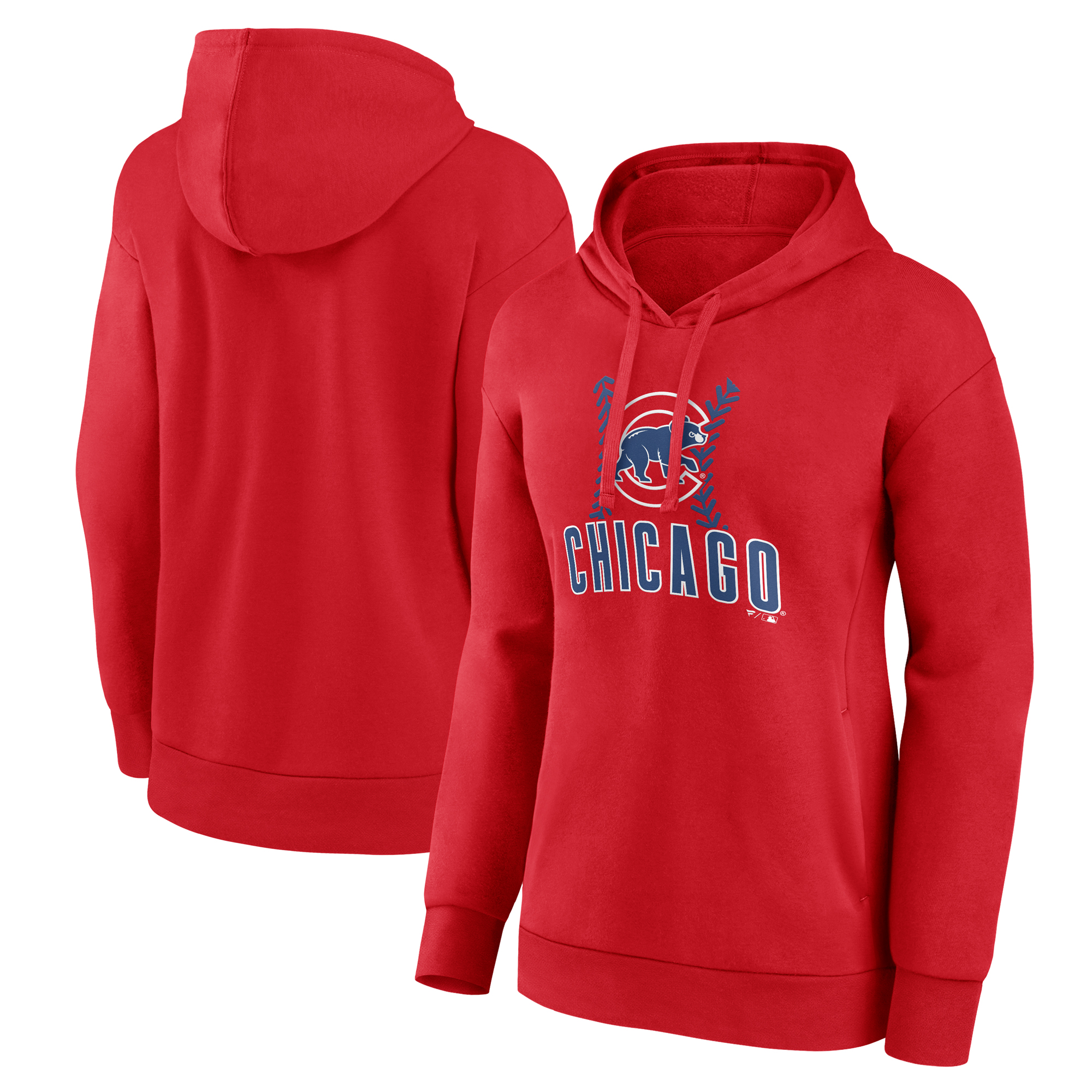 Women’s Red Chicago Cubs Fastball Pullover Hoodie