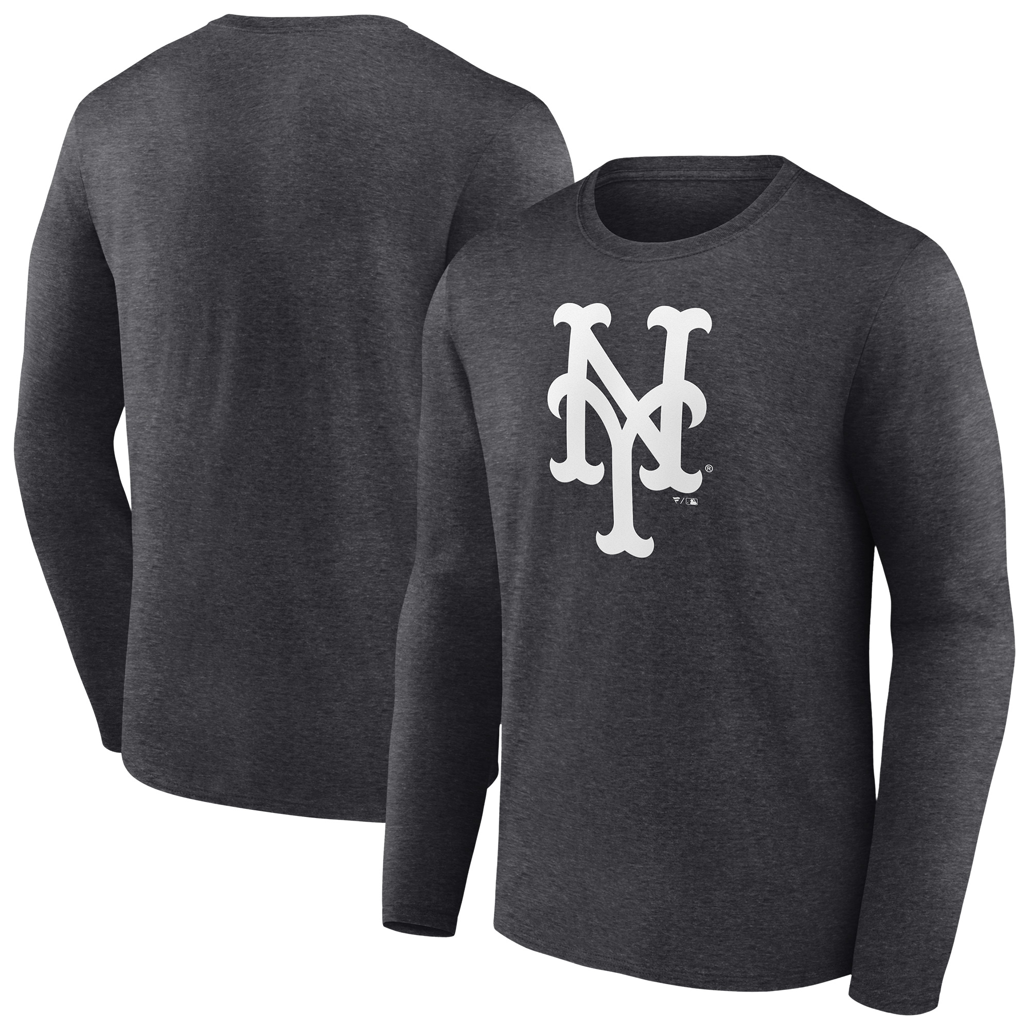 Men’s Charcoal New York Mets Monochrome Long Sleeve T-Shirt