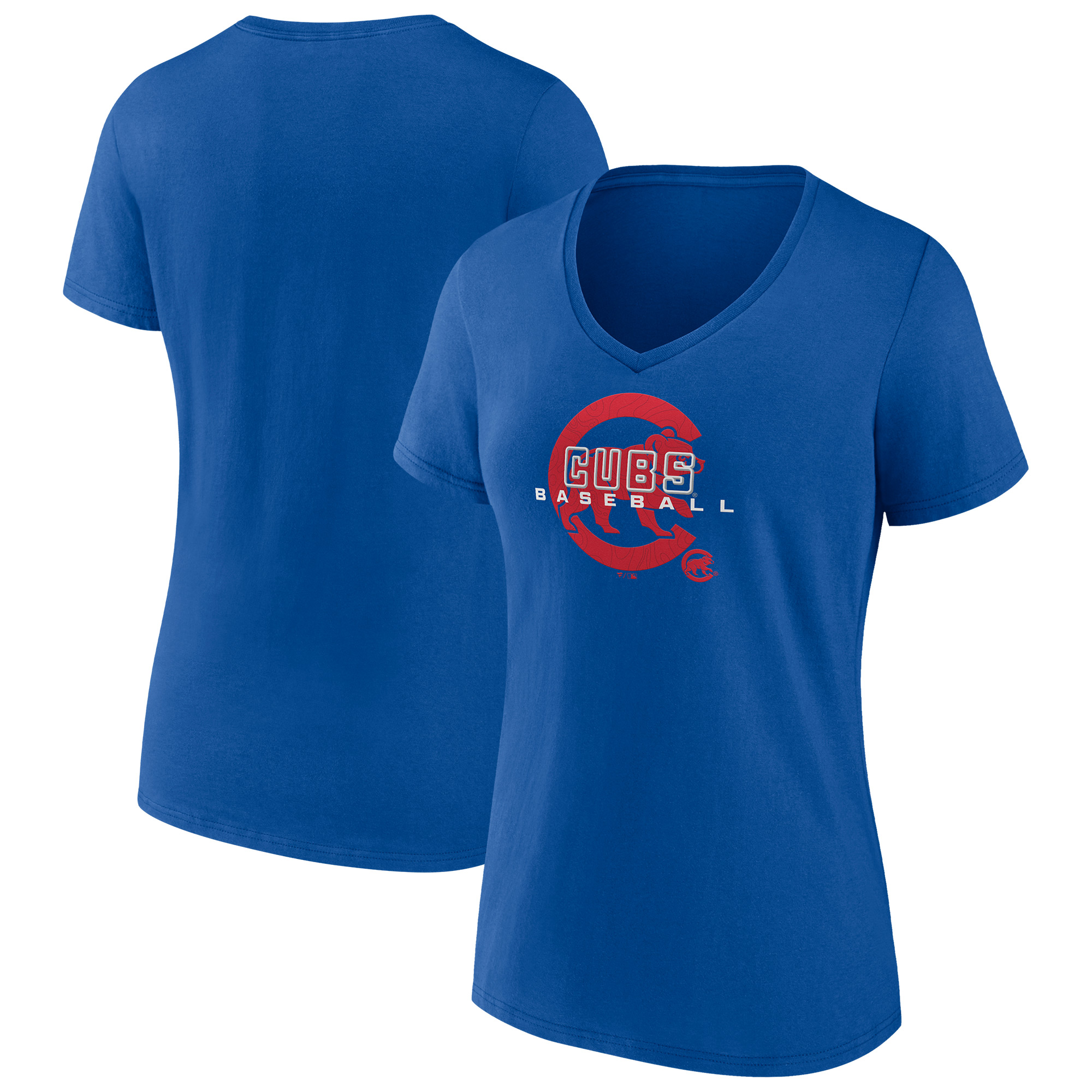 Women’s Royal Chicago Cubs Stellar V-Neck T-Shirt