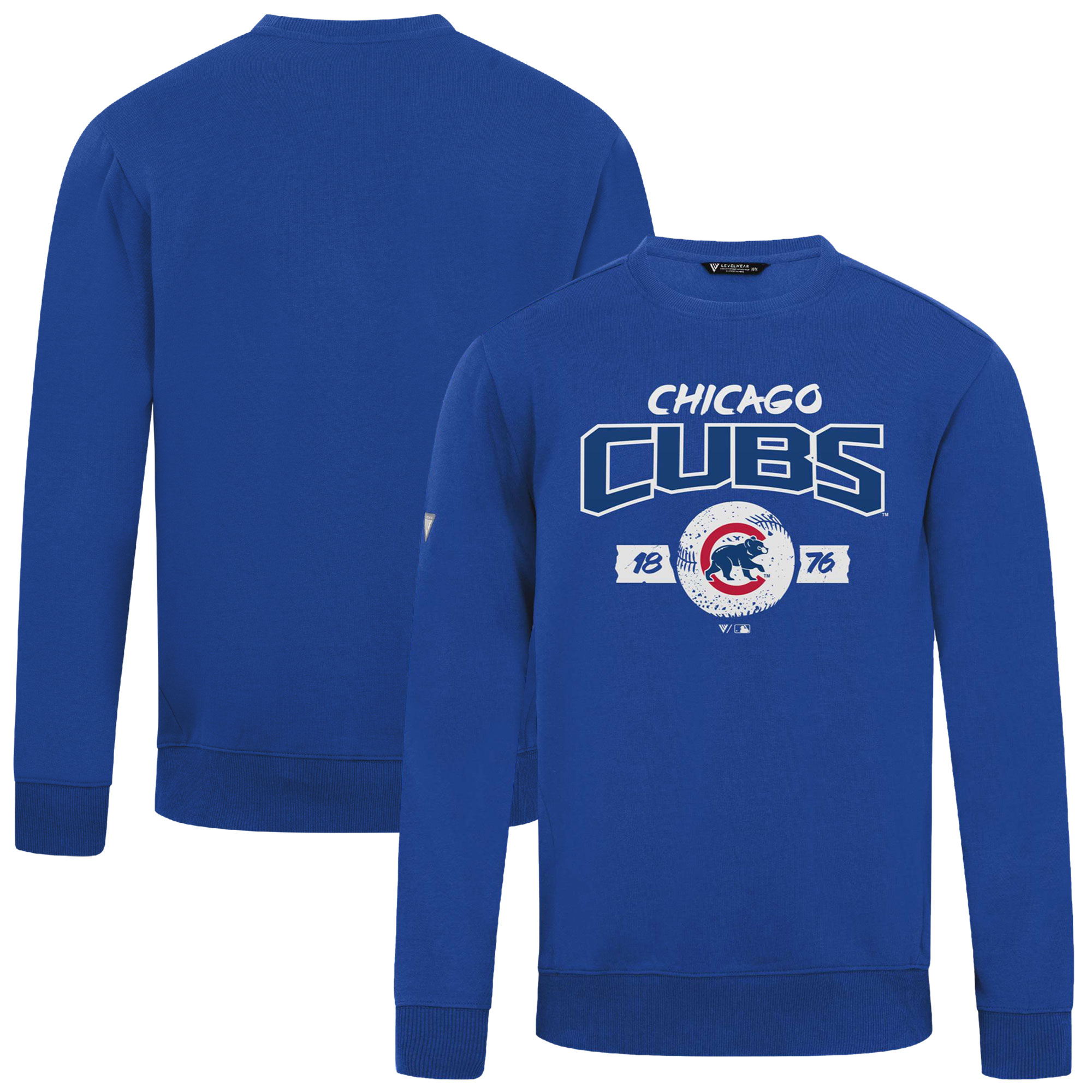 Men’s Levelwear Royal Chicago Cubs Punch Out Pullover Sweatshirt
