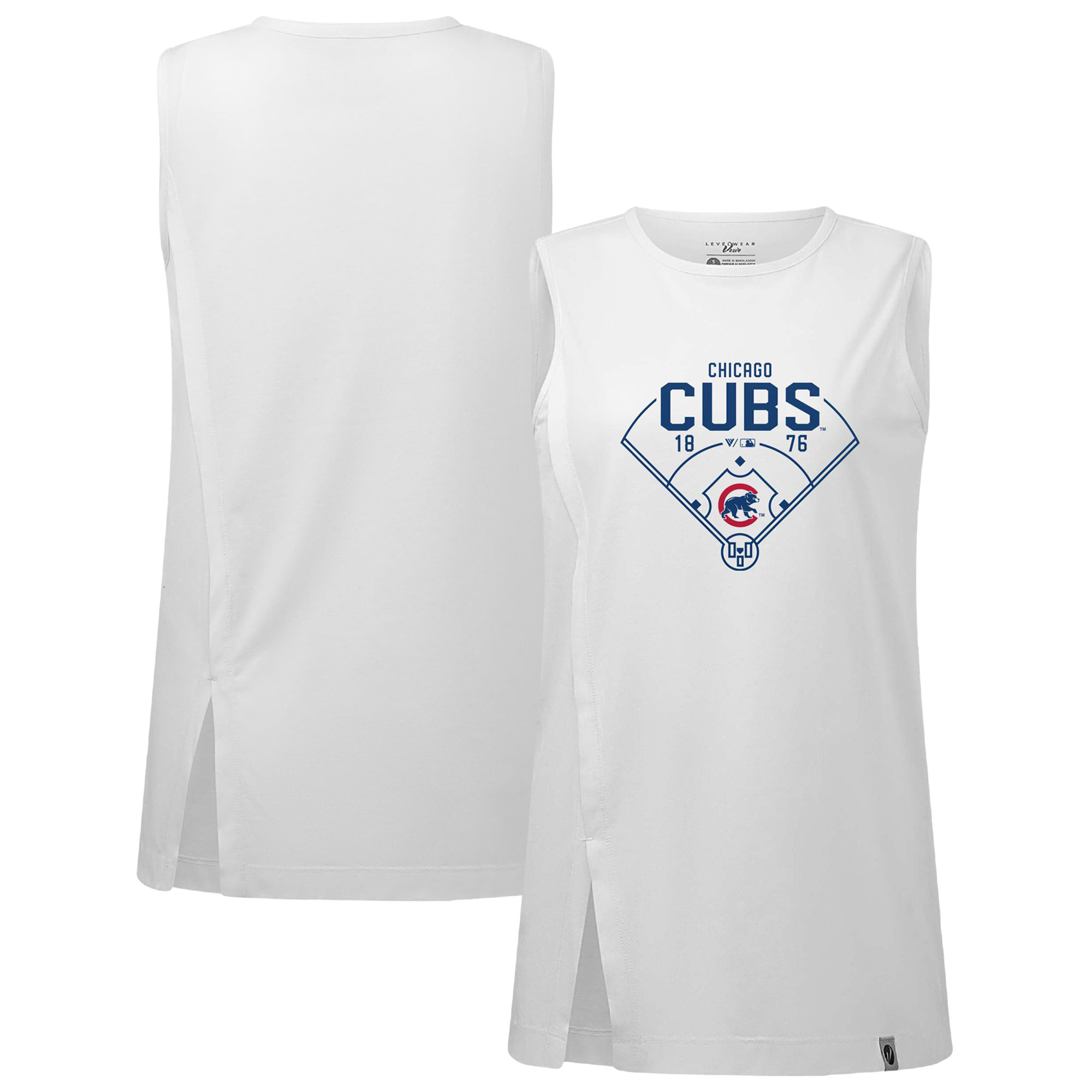 Women’s Levelwear White Chicago Cubs Influx Home Field Tank Top