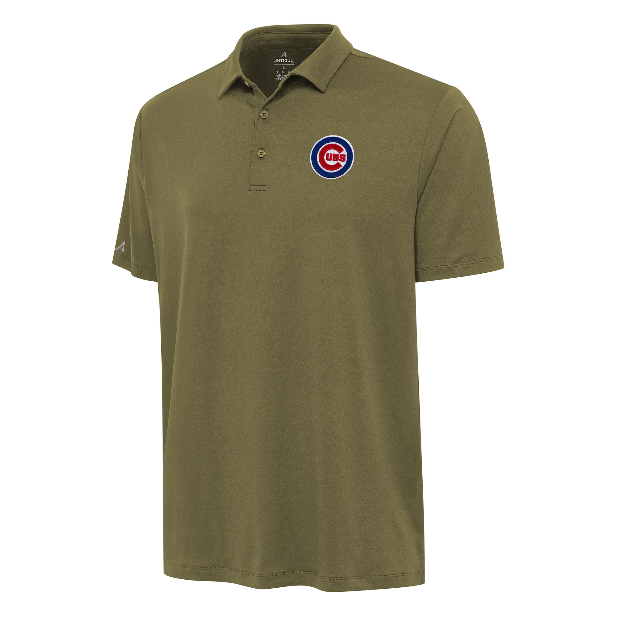 Men’s Antigua Olive Chicago Cubs Reprocess Polo