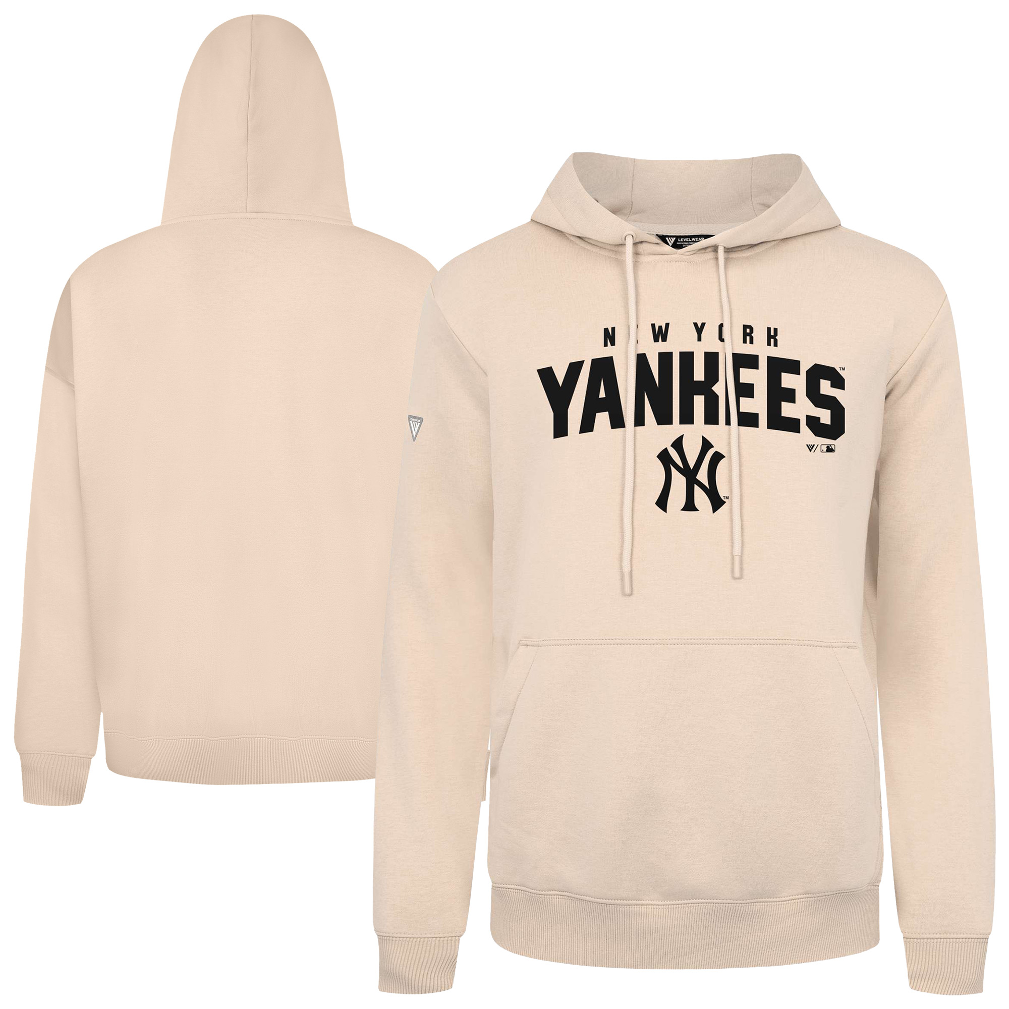 Men’s Levelwear Khaki New York Yankees Podium Team Arch Pullover Hoodie