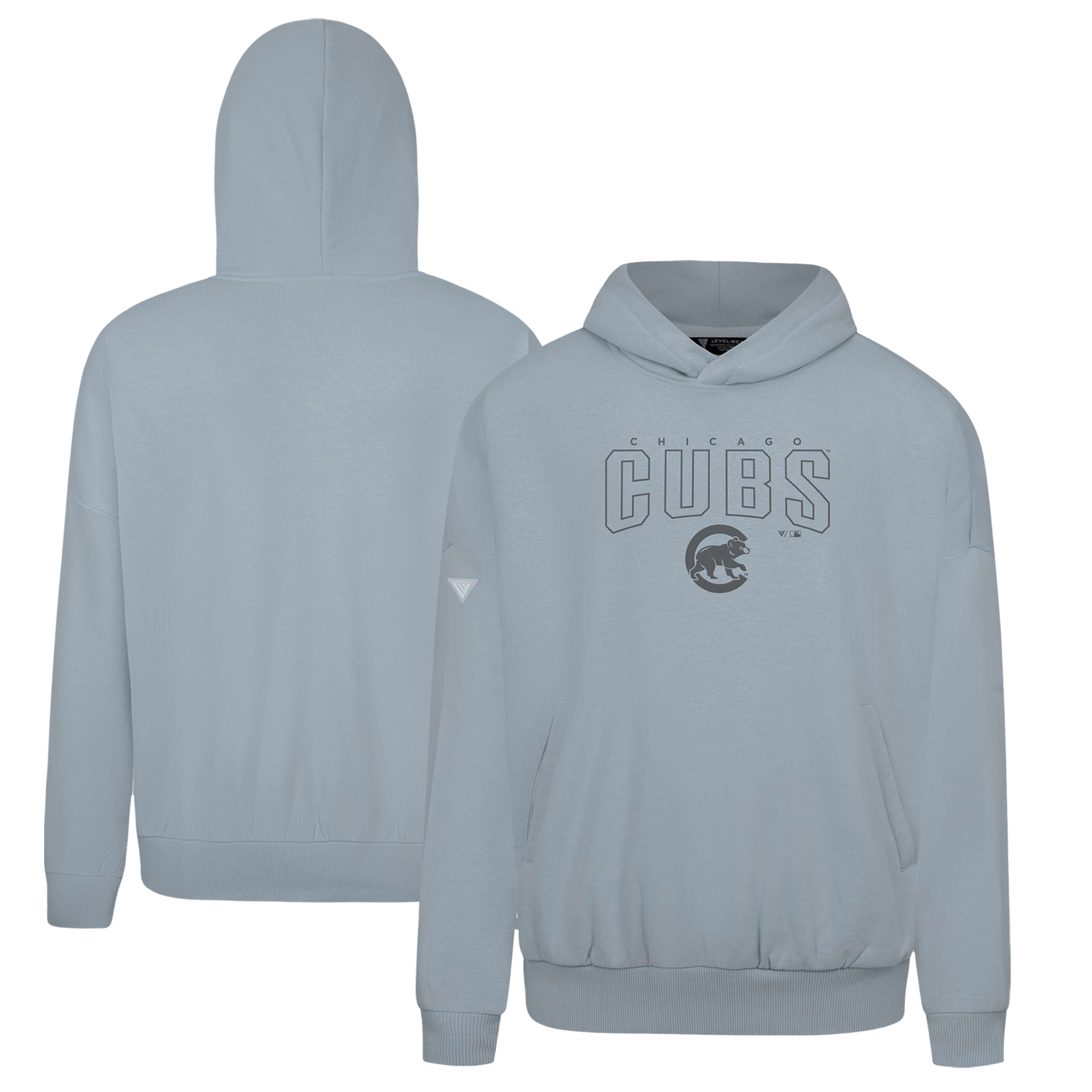 Men’s Levelwear Gray Chicago Cubs Contact Darkmoon Pullover Hoodie