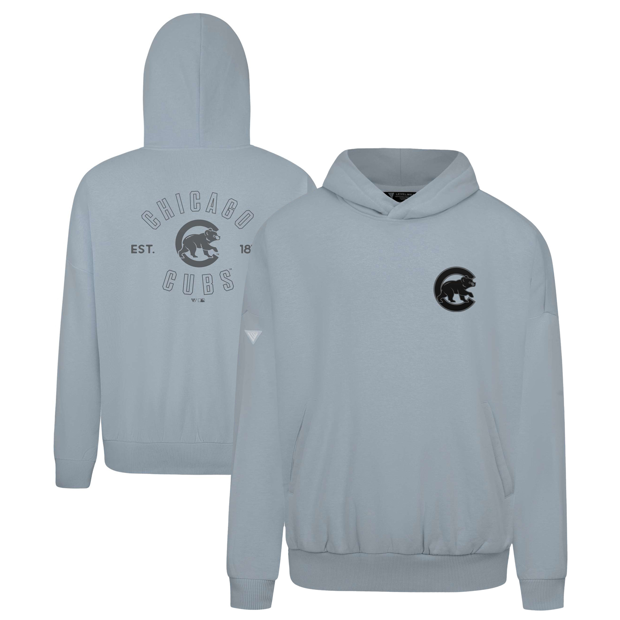 Men’s Levelwear Gray Chicago Cubs Contact Nightfall Pullover Hoodie