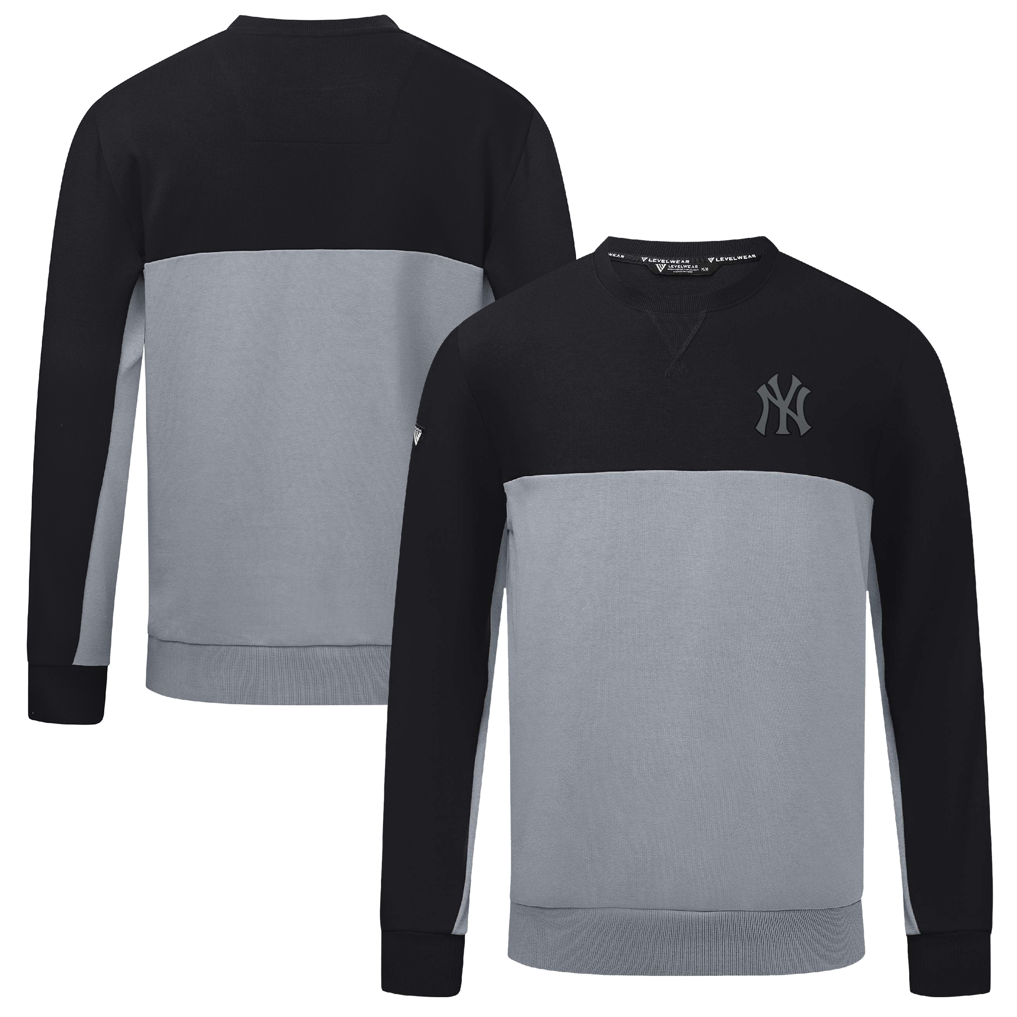 Men’s Levelwear Black/Gray New York Yankees Legacy Nightfall Pullover Sweatshirt