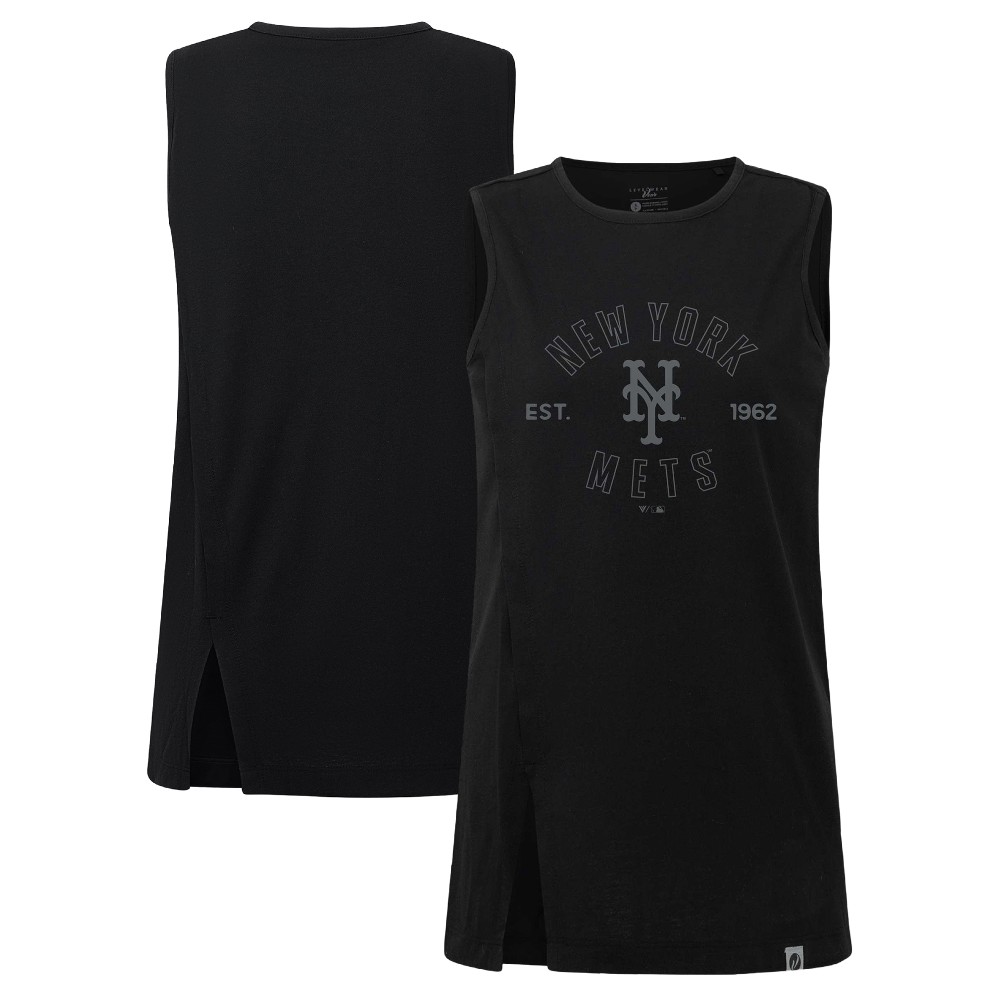 Women’s Levelwear Black New York Mets Influx Abyssal Tank Top