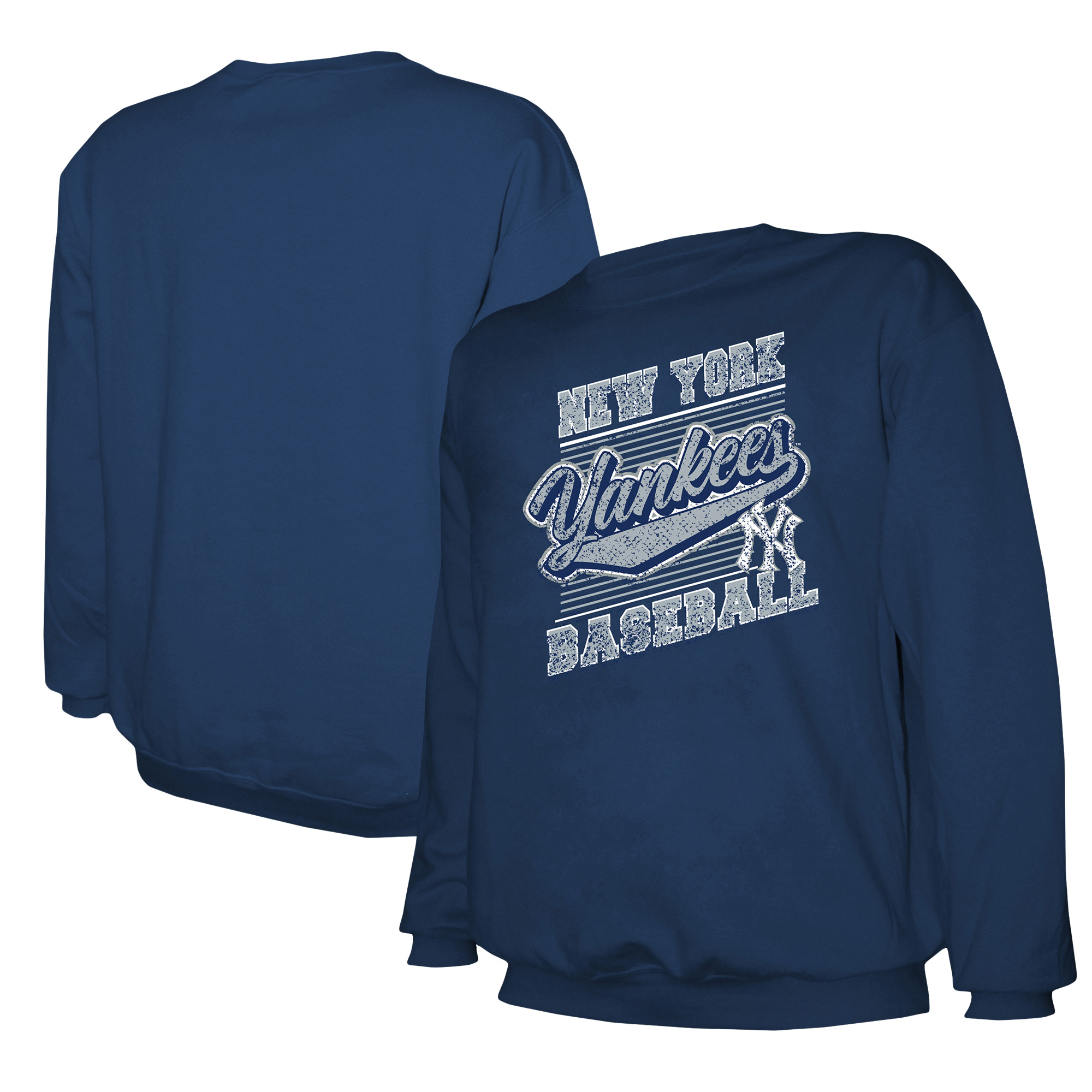 Men’s Stitches Navy New York Yankees Lightweight Crew Sweatshirt