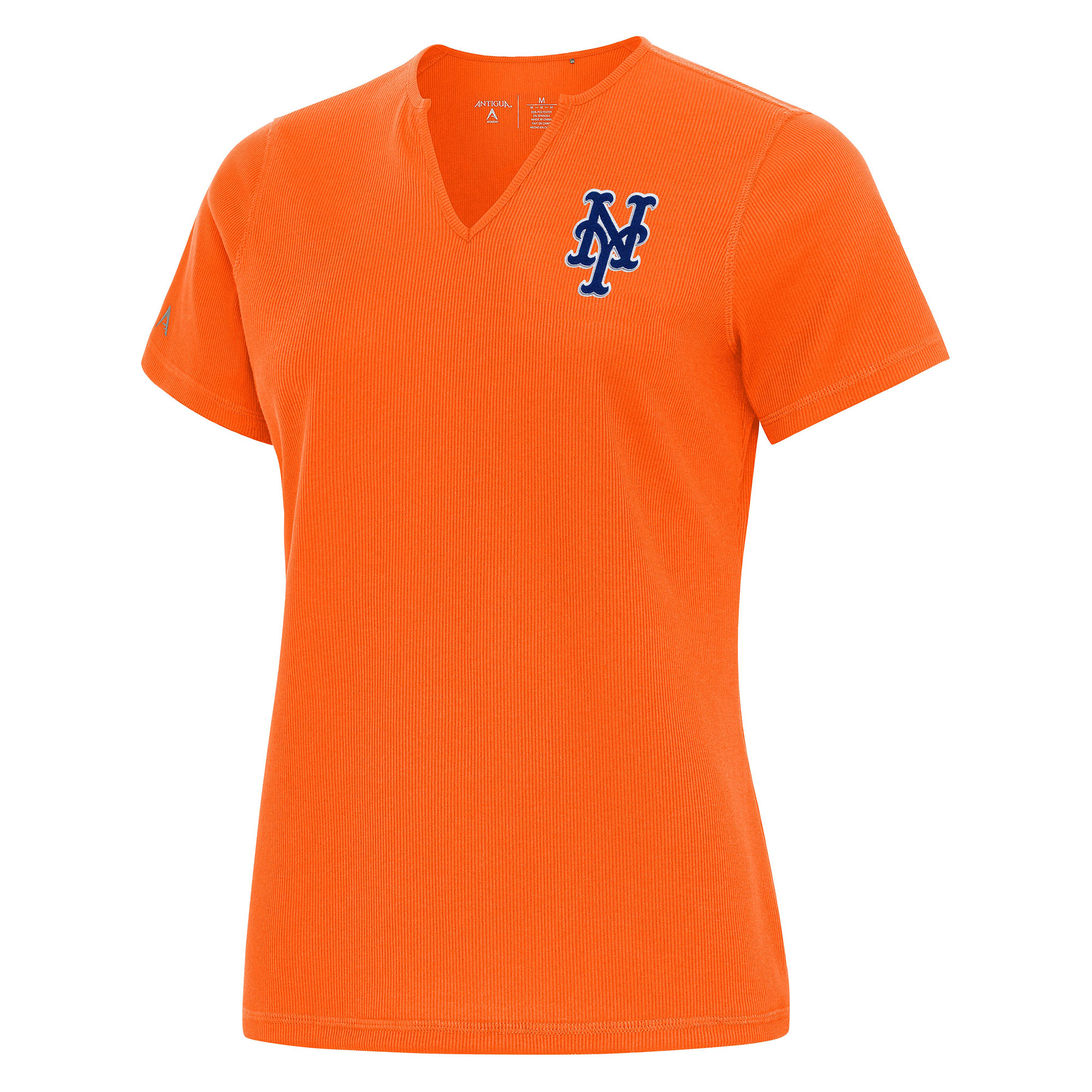 Women’s Antigua  Orange New York Mets Notch Neck T-Shirt
