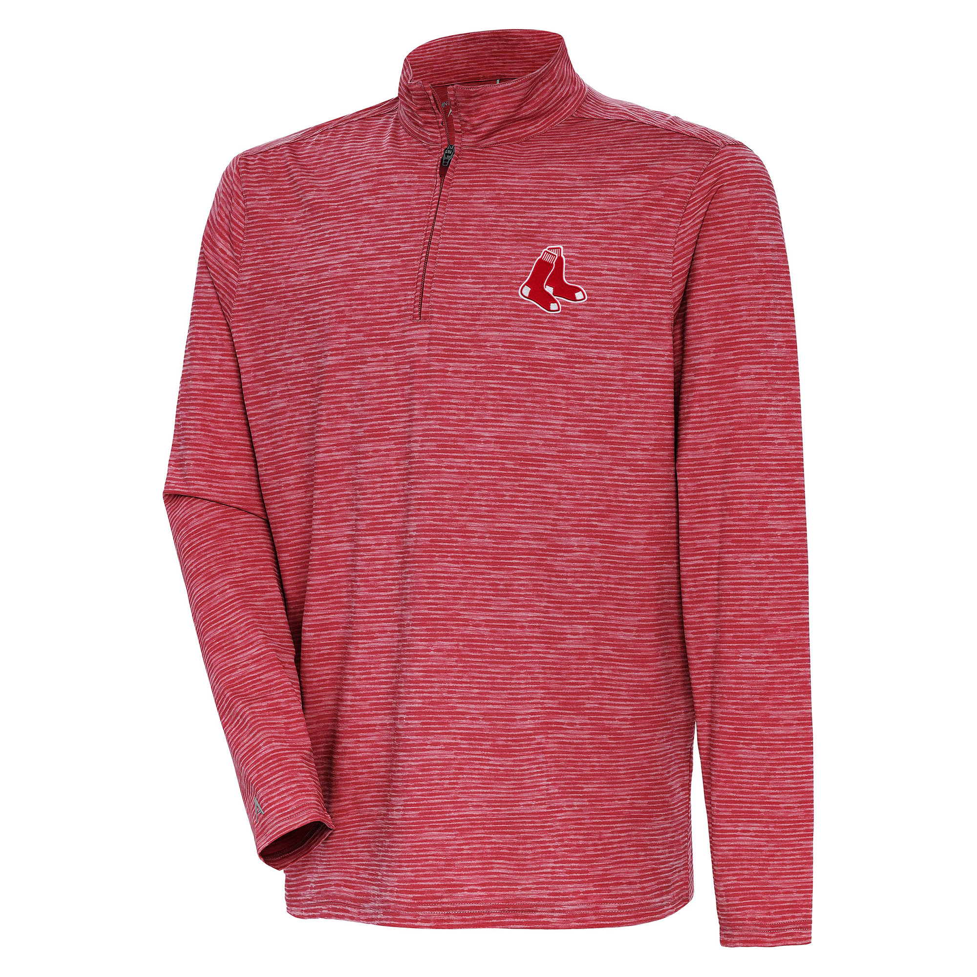 Men’s Antigua  Heather Red Boston Red Sox Quarter-Zip Top