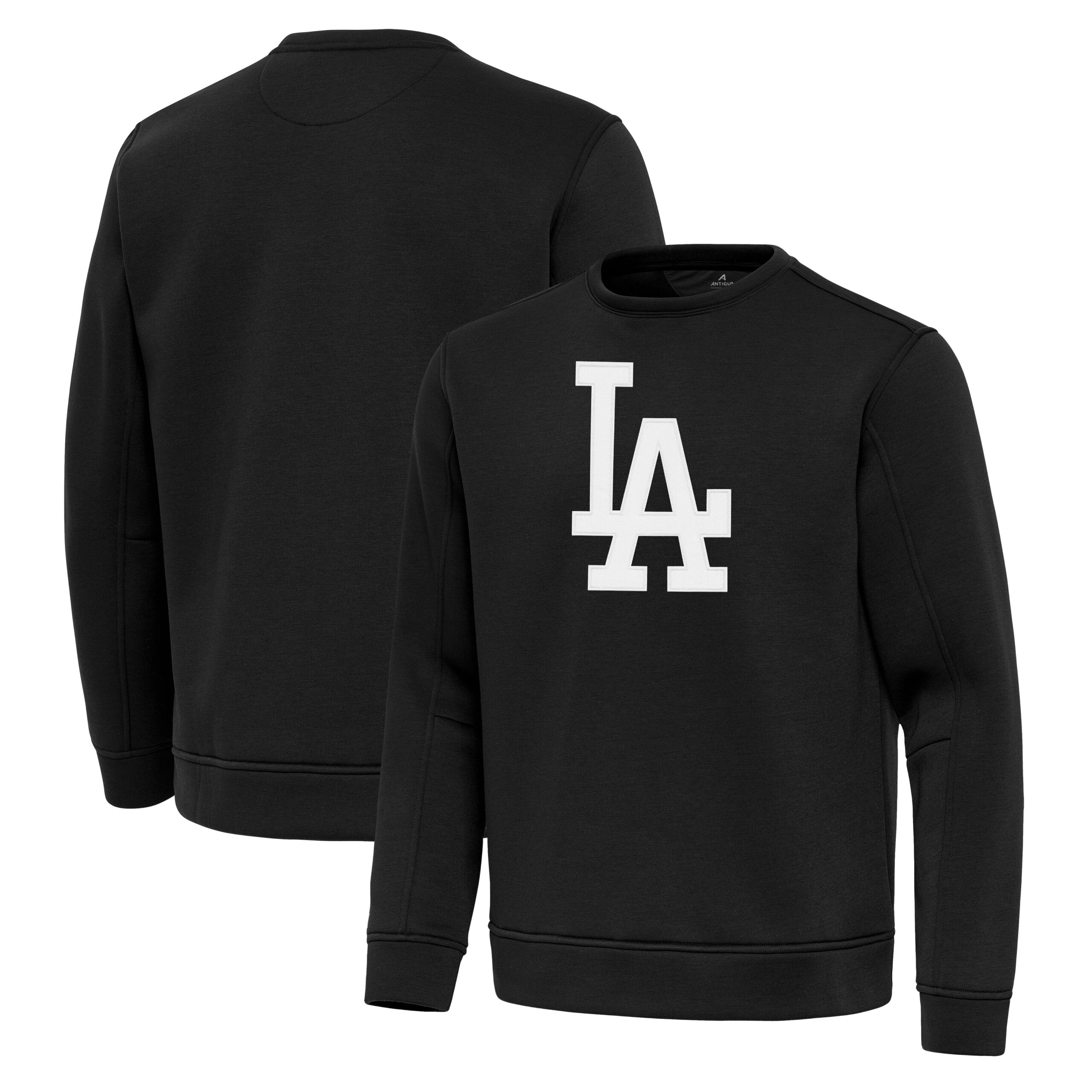 Men’s Antigua Black Los Angeles Dodgers Relevant Lightweight Pullover Sweatshirt