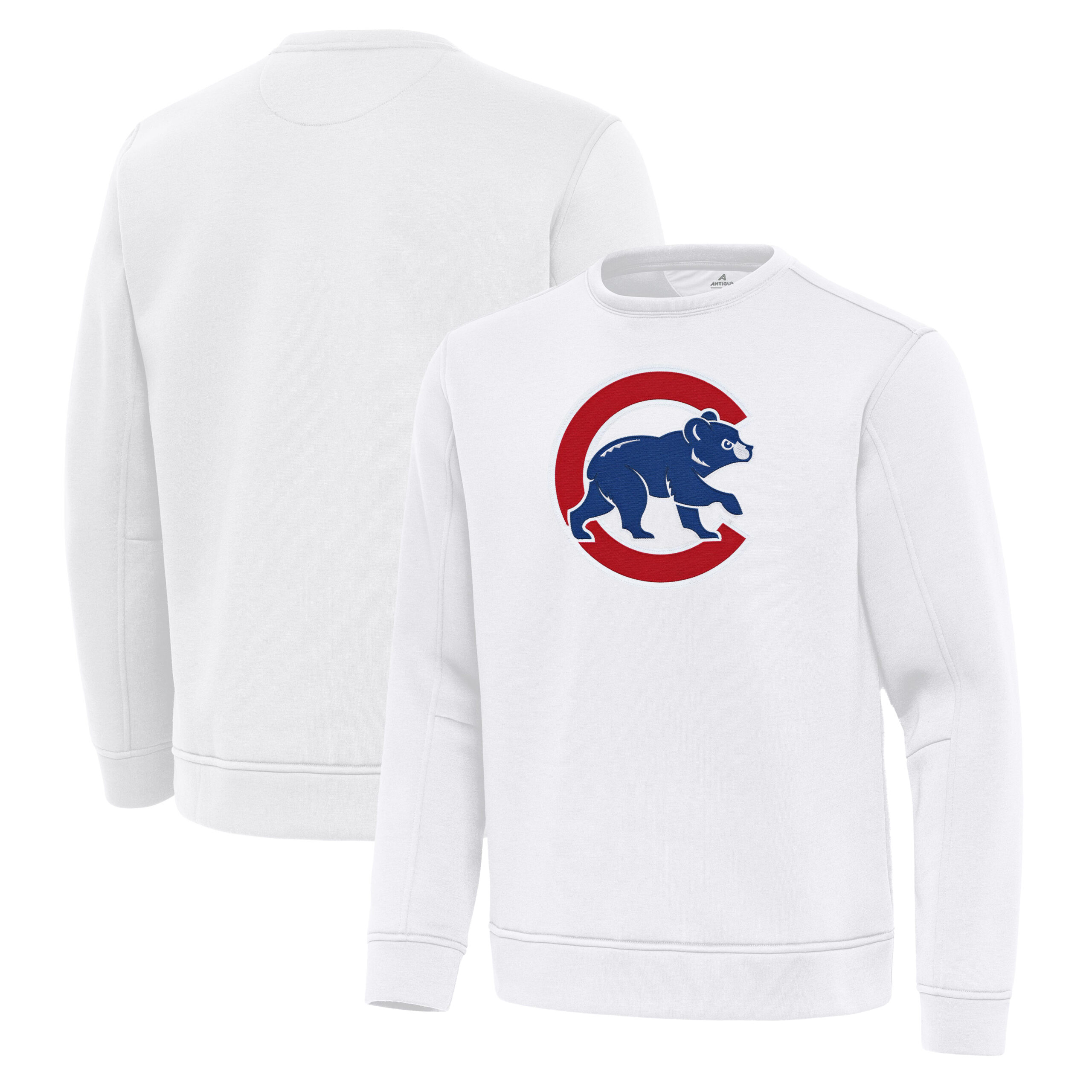 Men’s Antigua White Chicago Cubs Relevant Lightweight Pullover Sweatshirt