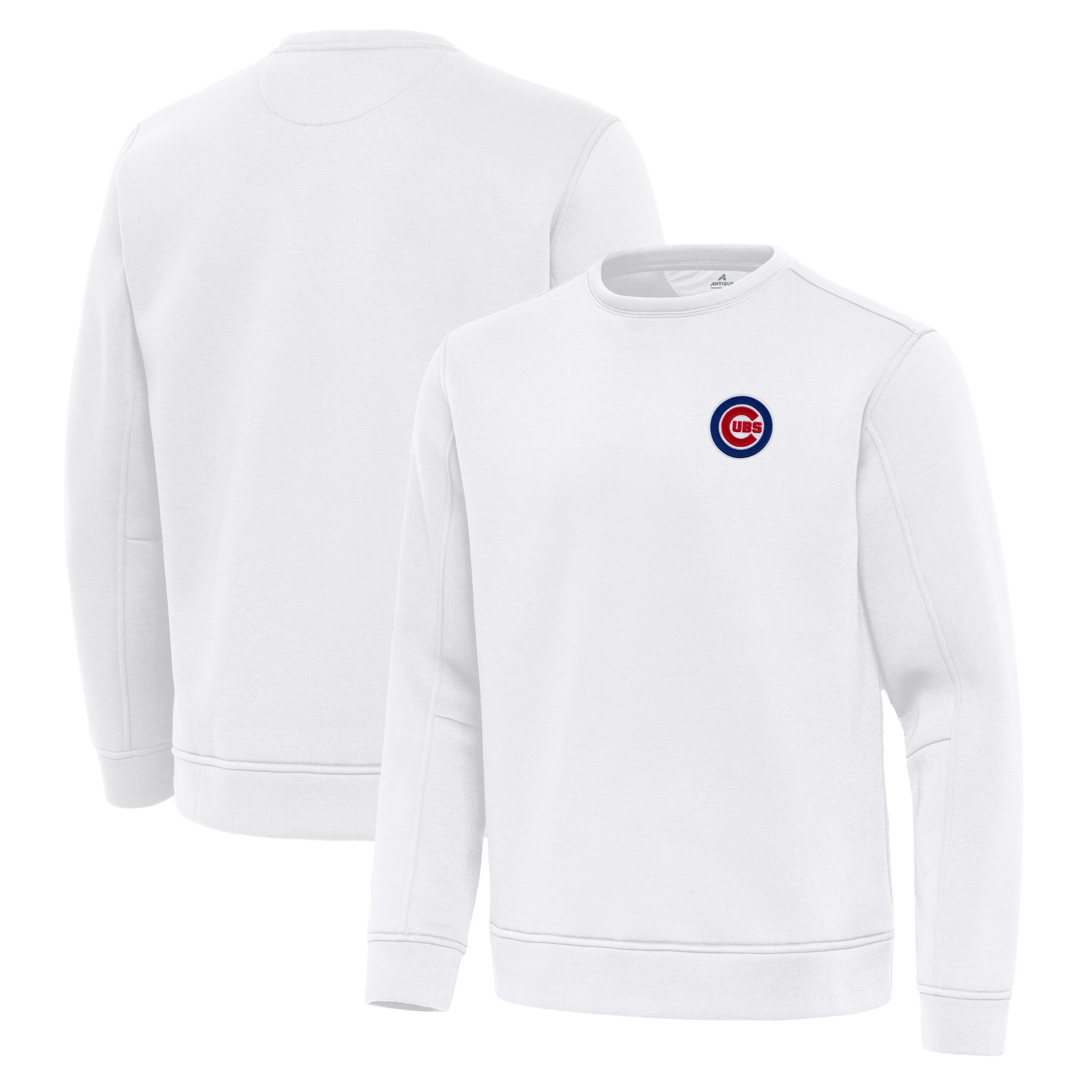 Men’s Antigua White Chicago Cubs Relevant Lightweight Pullover Sweatshirt