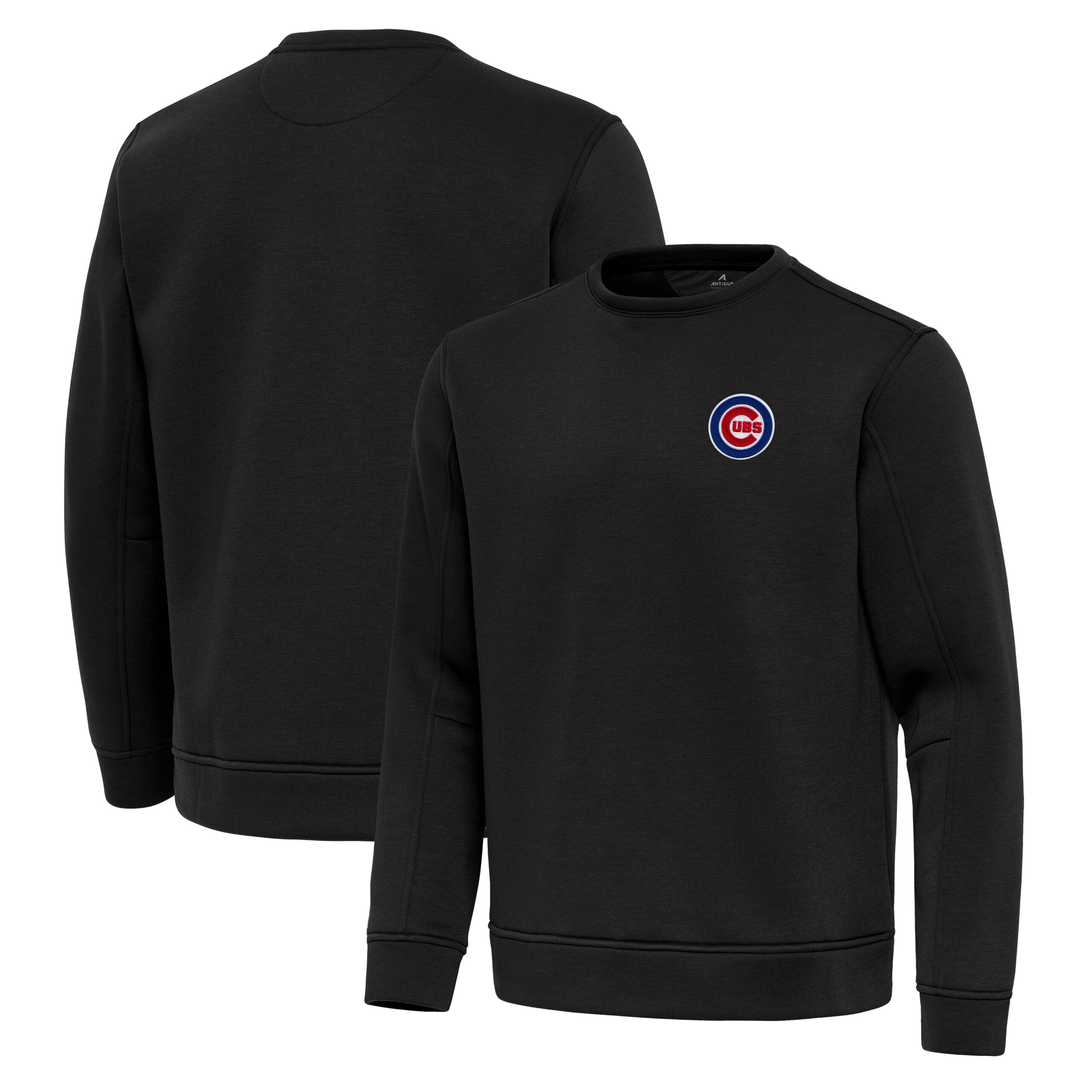 Men’s Antigua Black Chicago Cubs Relevant Lightweight Pullover Sweatshirt