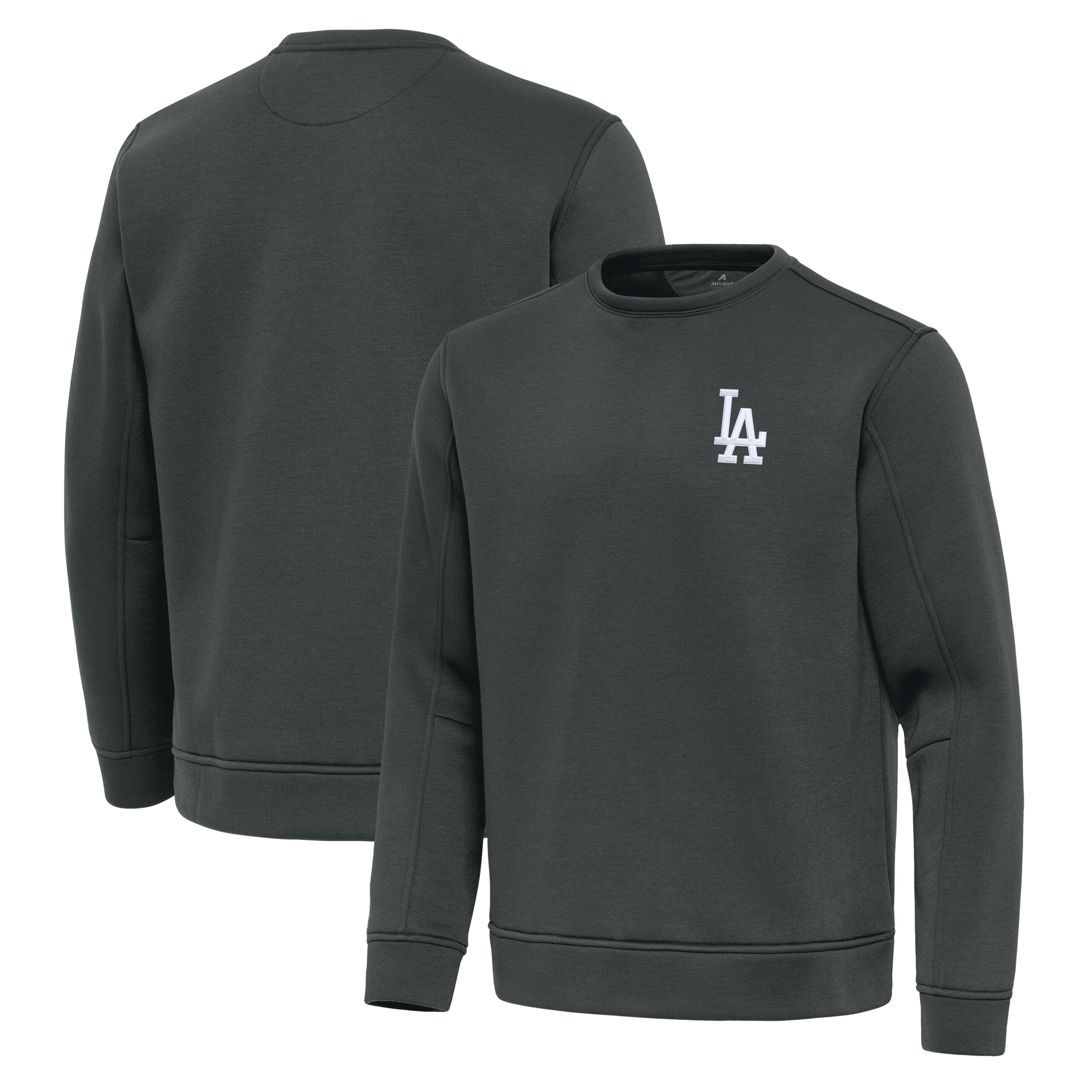 Men’s Antigua Pewter Los Angeles Dodgers Relevant Lightweight Pullover Sweatshirt