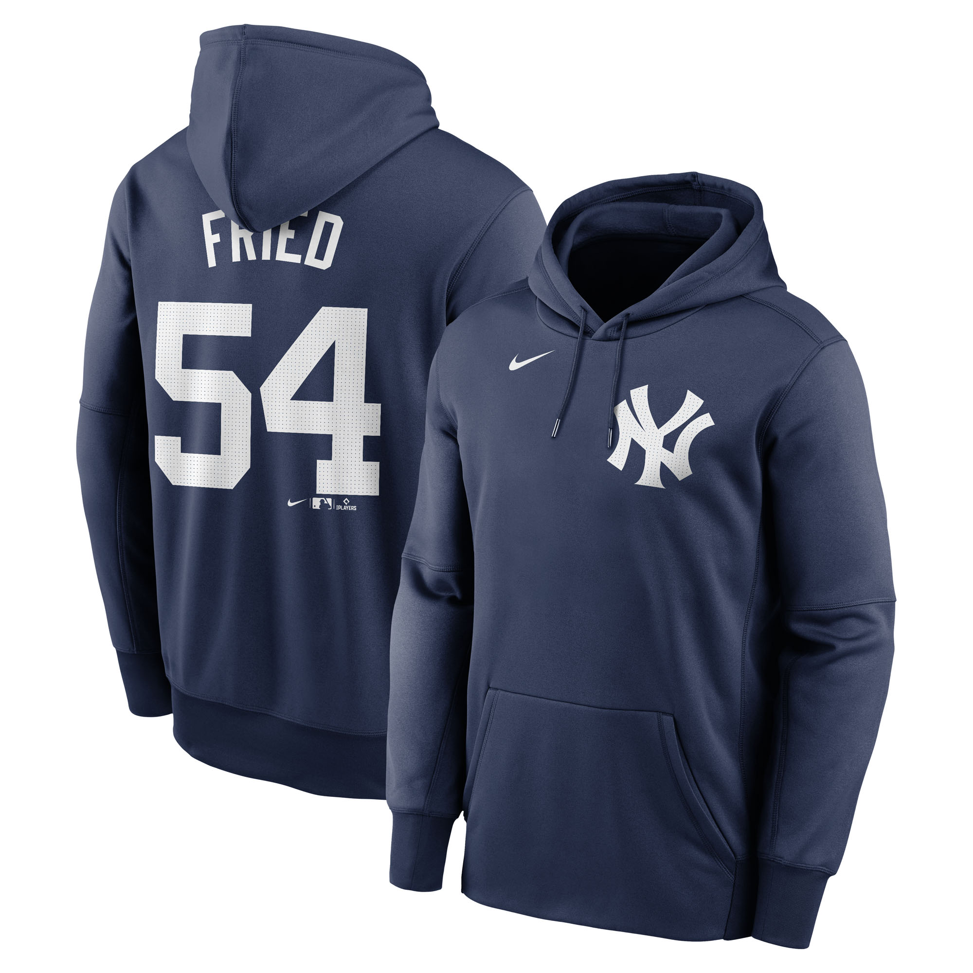 Men’s Nike Max Fried Navy New York Yankees Name & Number Pullover Hoodie