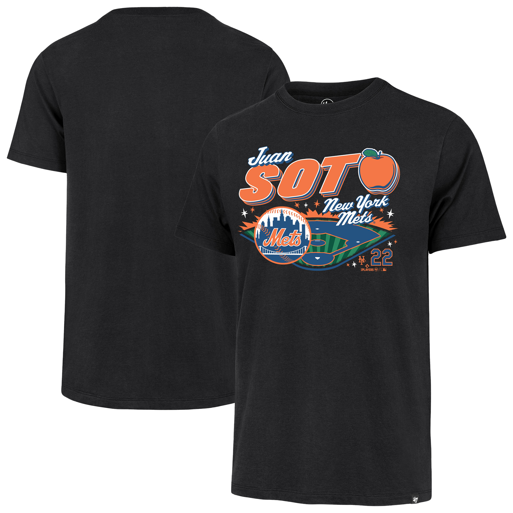 Men’s ’47 Juan Soto Black New York Mets Graphic T-Shirt