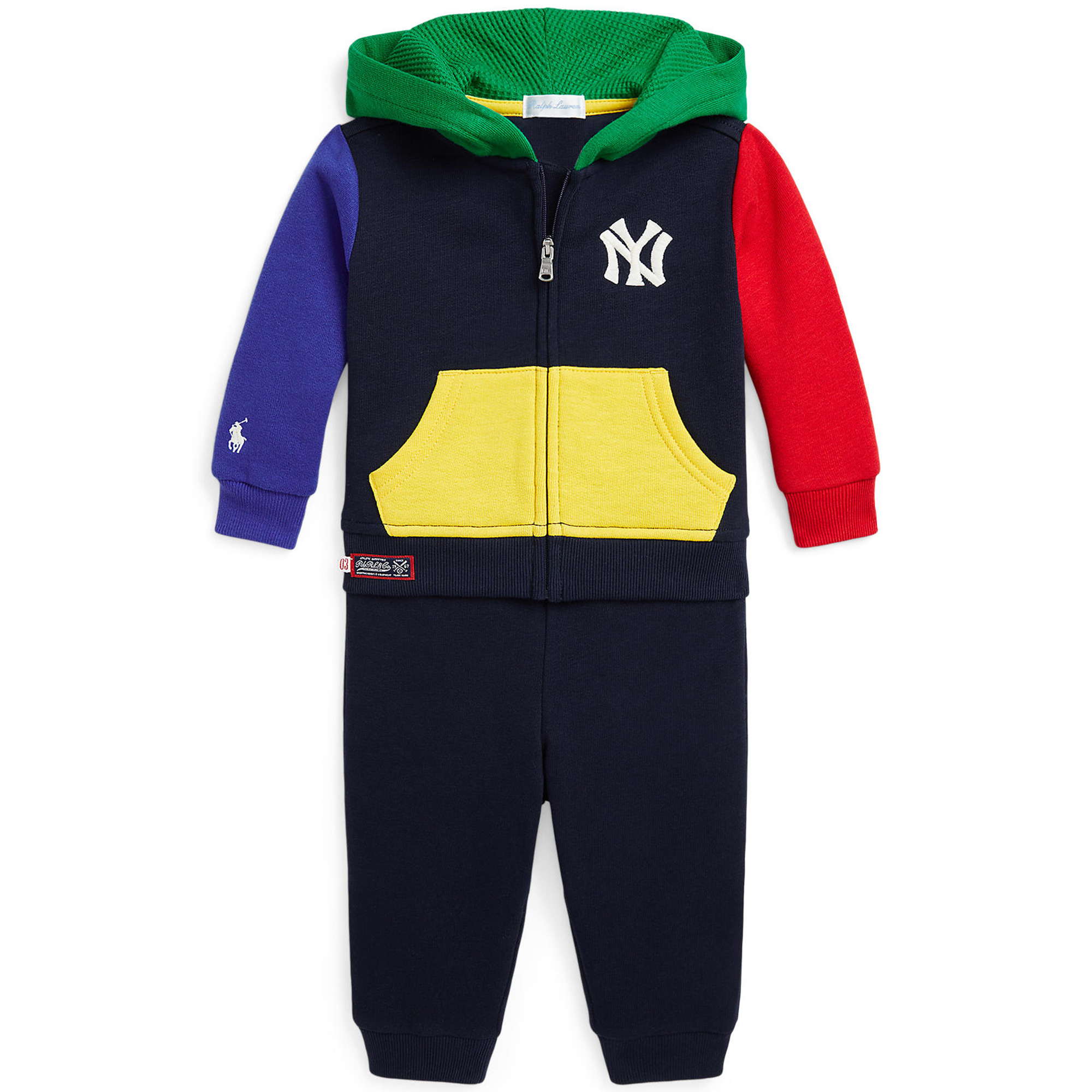 Newborn Polo Ralph Lauren Navy Yankees Fleece Set