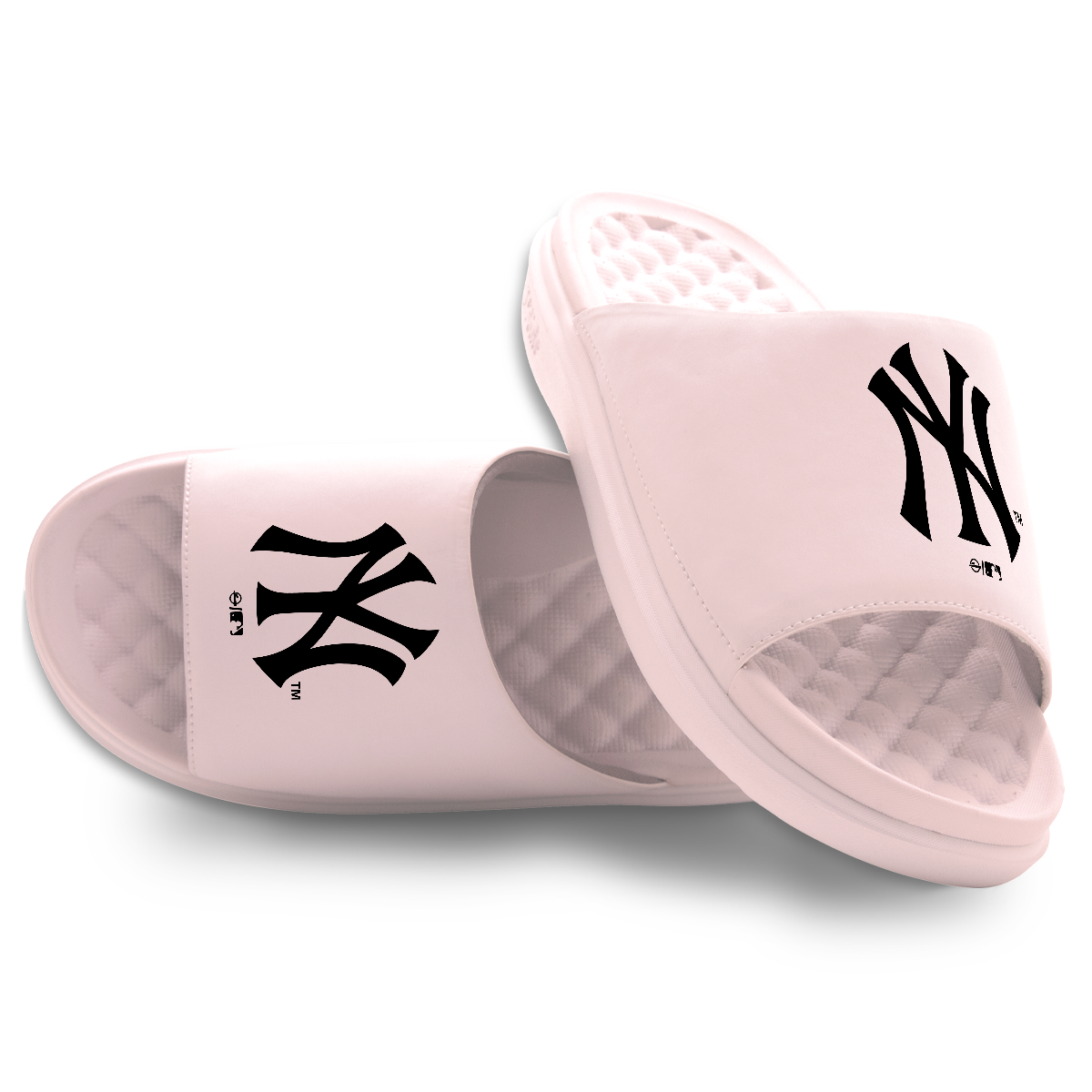 Youth ISlide Pink New York Yankees Alternate Motive Slide Sandals
