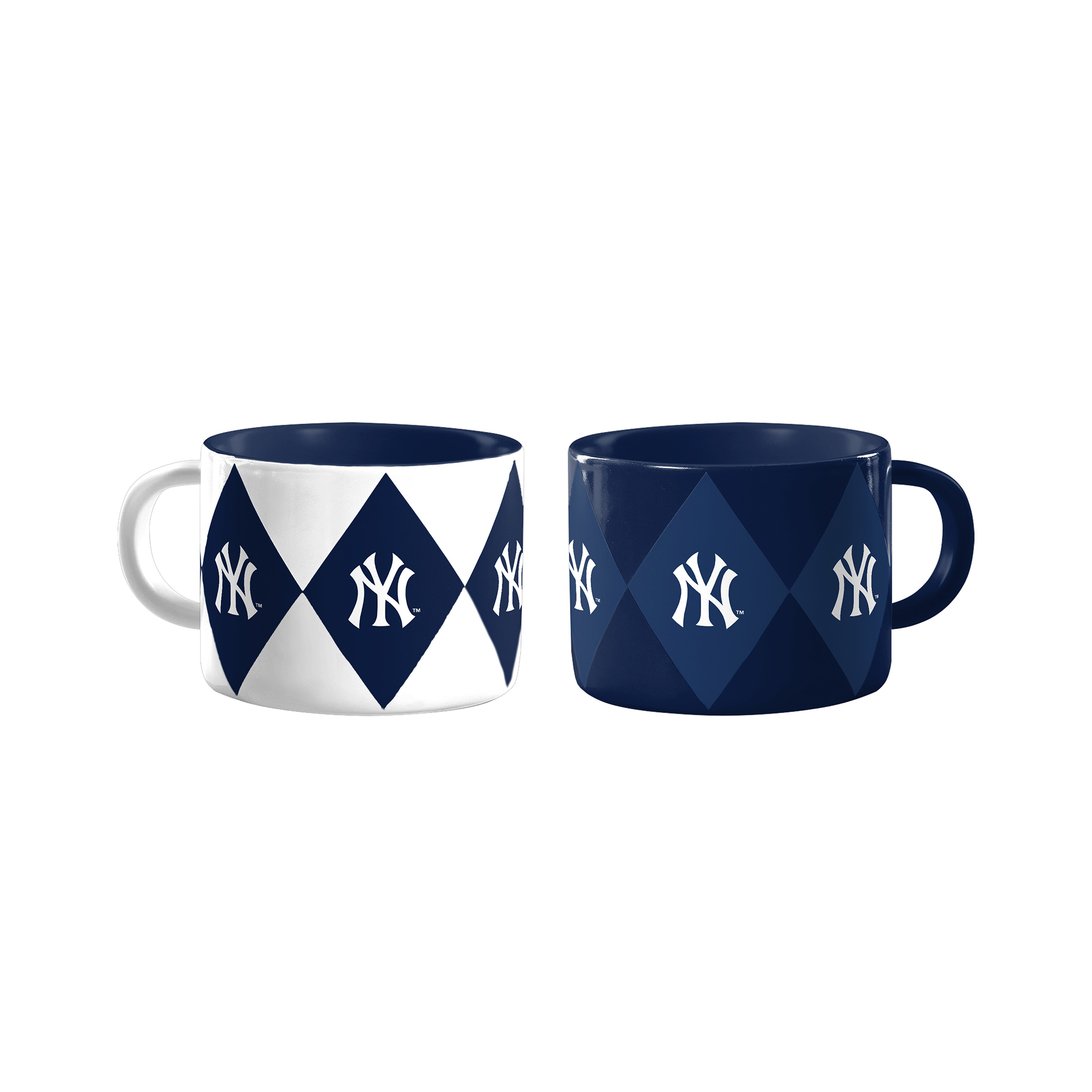 Logo Brands New York Yankees Two-Pack Diamond Mug Set