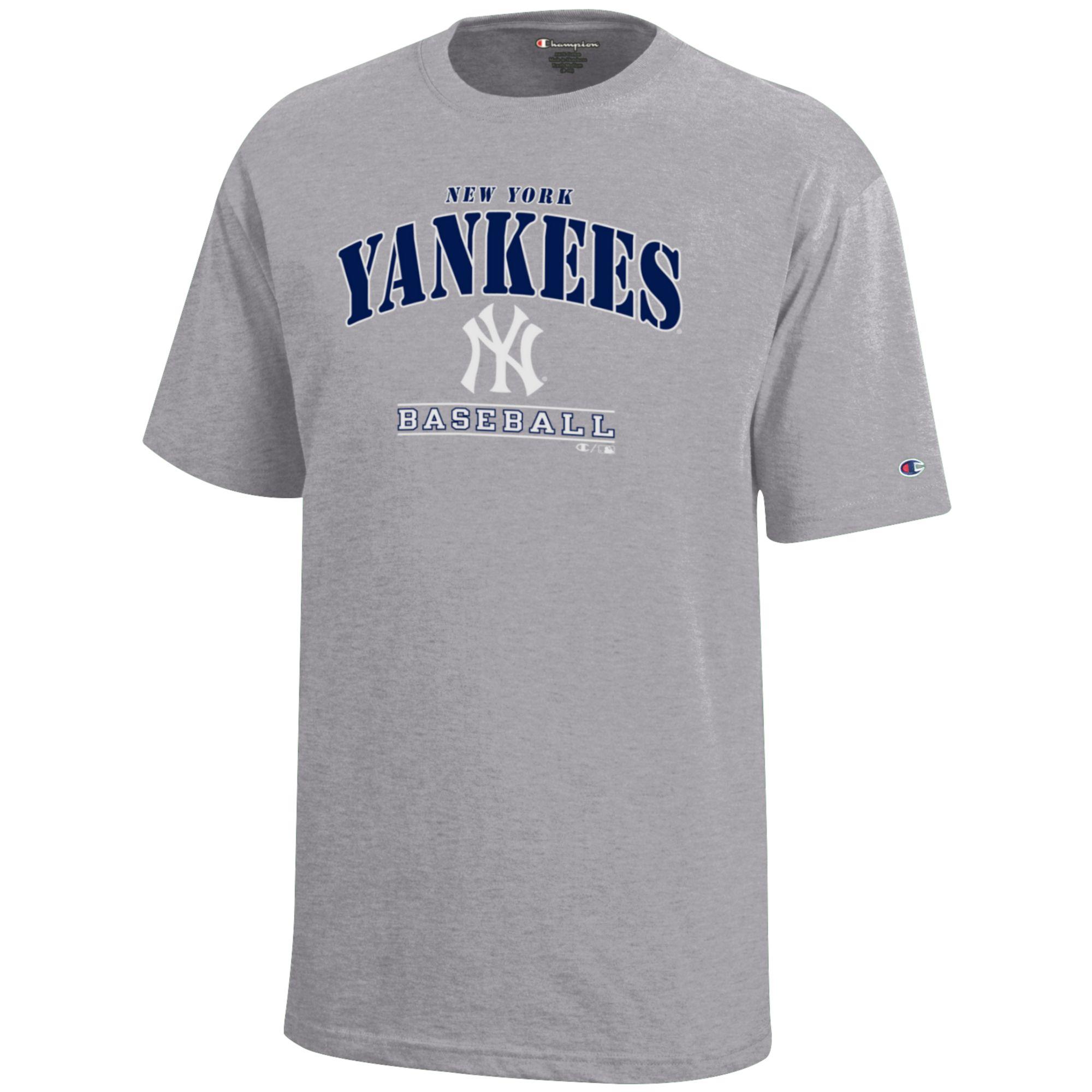 Youth Champion Gray New York Yankees Graphic T-Shirt