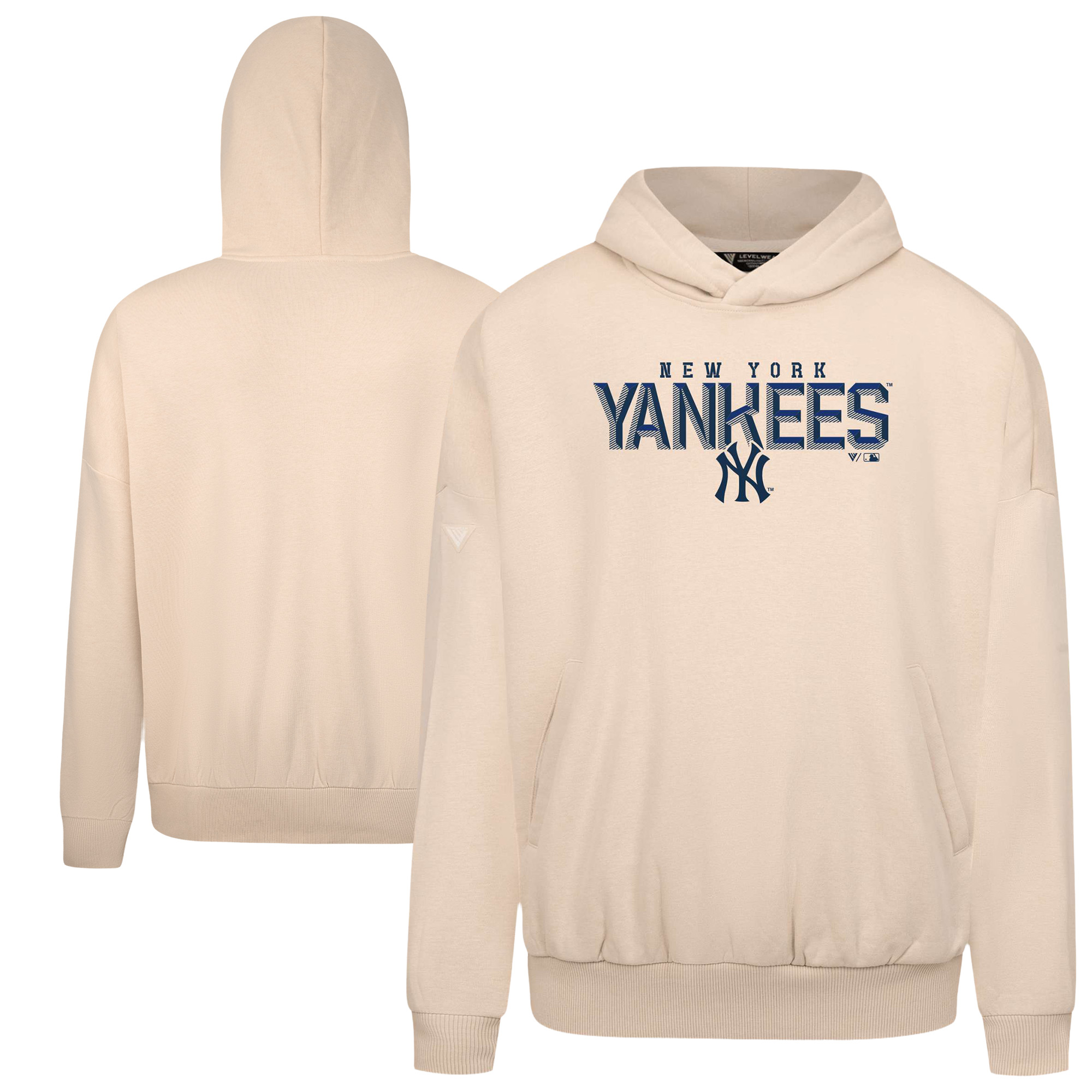 Men’s Levelwear Khaki New York Yankees Contact Carve Hoodie