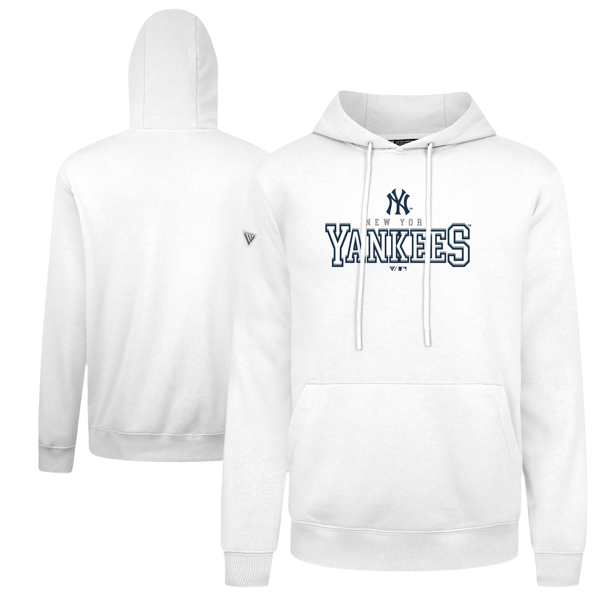 Men’s Levelwear  White New York Yankees Podium Journey Hoodie