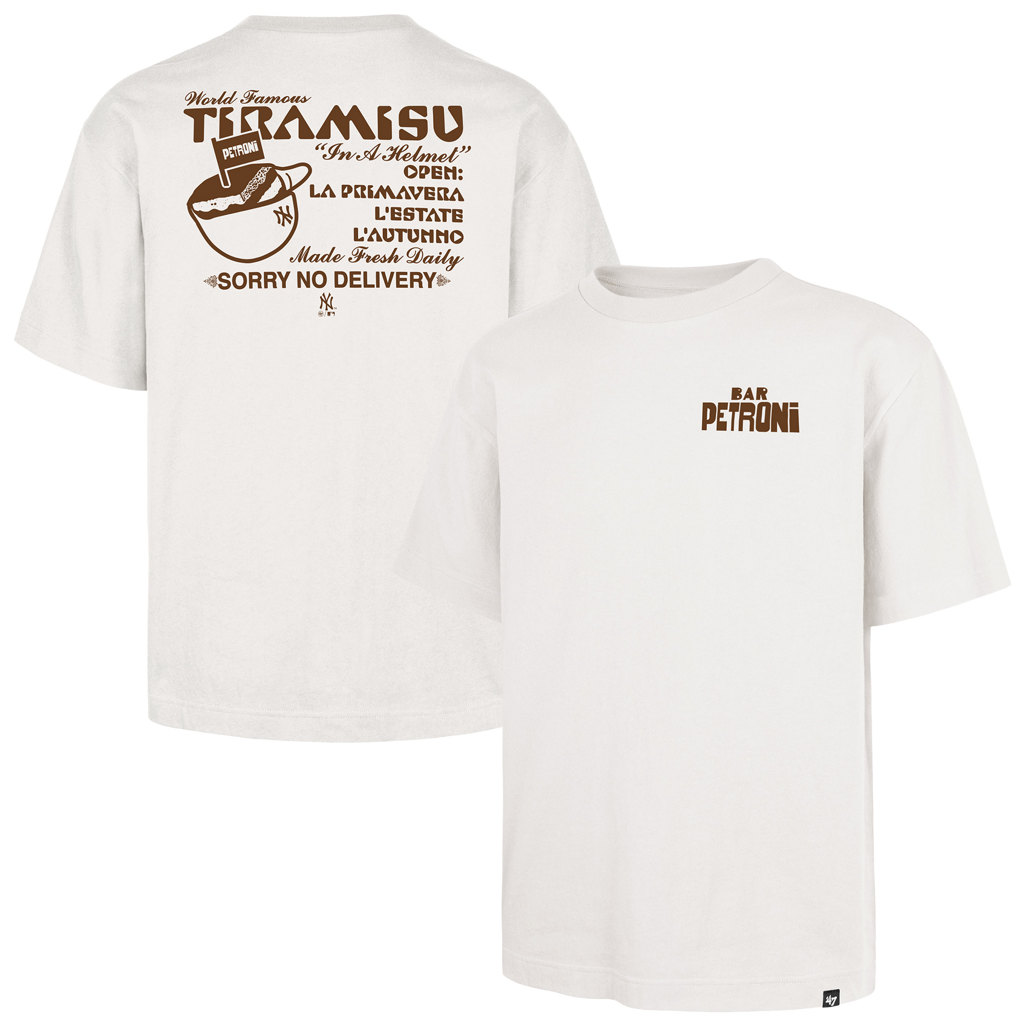 Men’s ’47 Cream New York Yankees Petroni Tiramisu Foundation T-Shirt