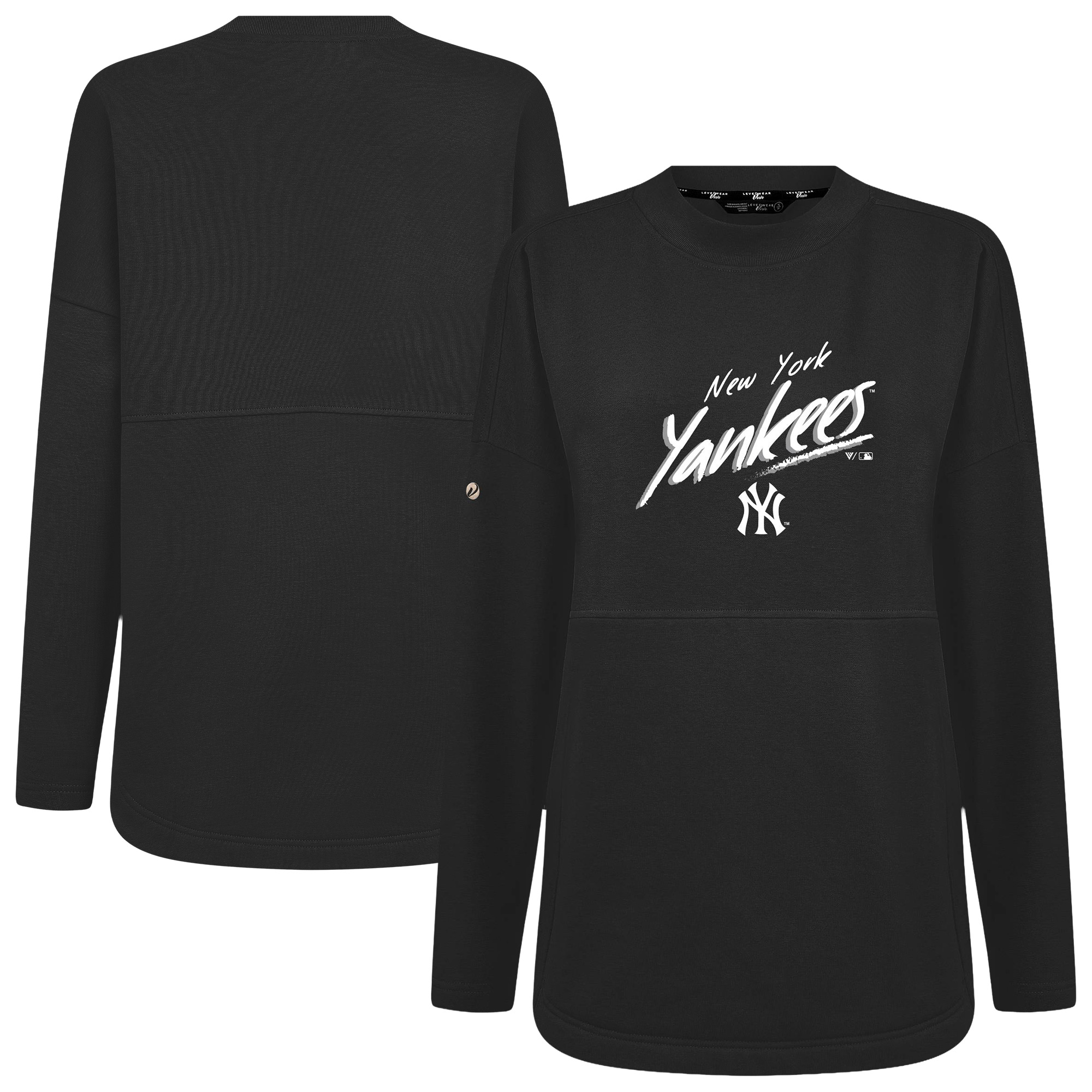 Women’s Levelwear Black New York Yankees Oversized Beaudry Sizzle Top