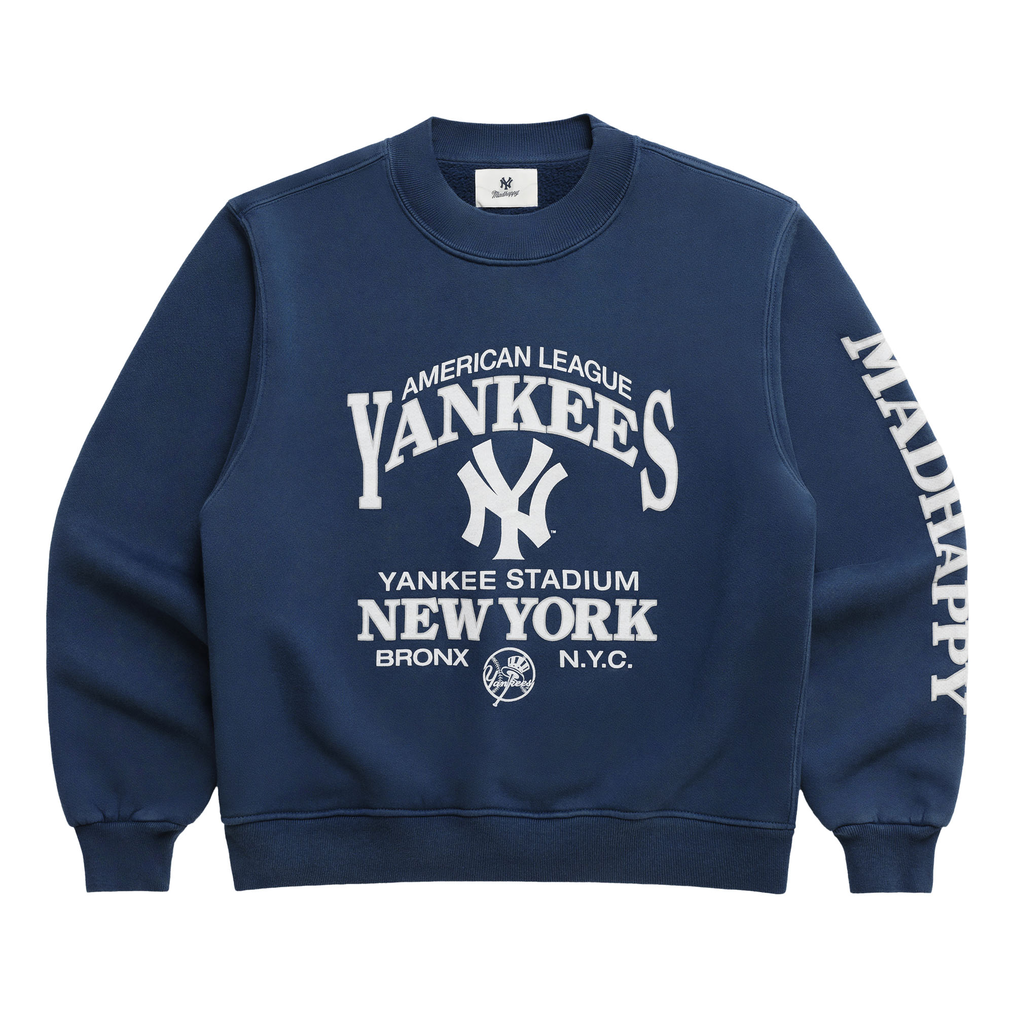 Unisex Madhappy Blue New York Yankees High Rib Sweatshirt