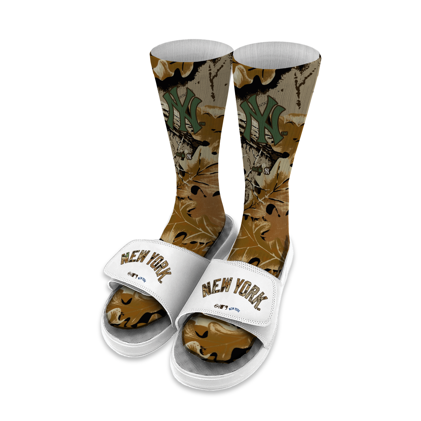 Unisex ISlide New York Yankees RealTree Camo Socks & Slide Bundle