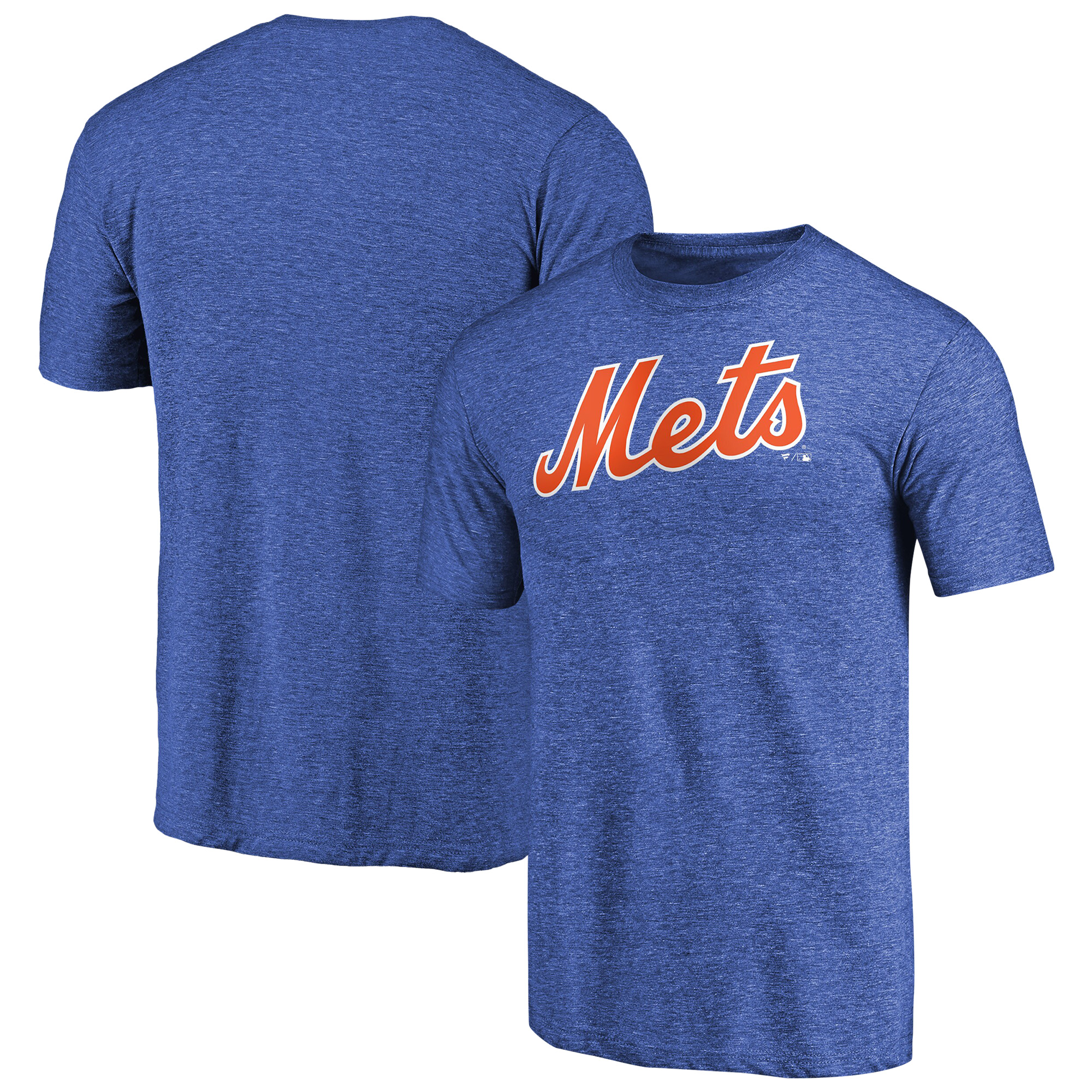 Men’s Royal New York Mets Team Wordmark Tri-Blend T-Shirt