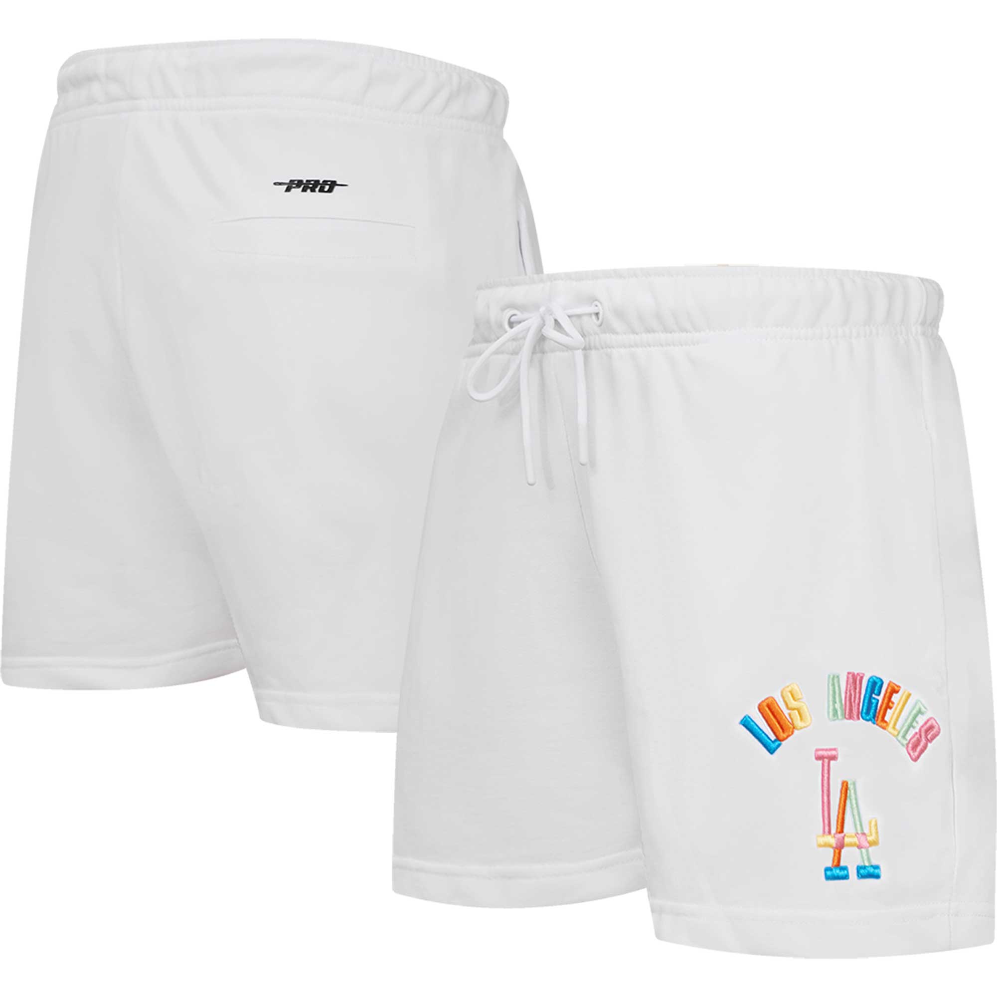 Women’s Pro Standard  White Los Angeles Dodgers Washed Neon Shorts