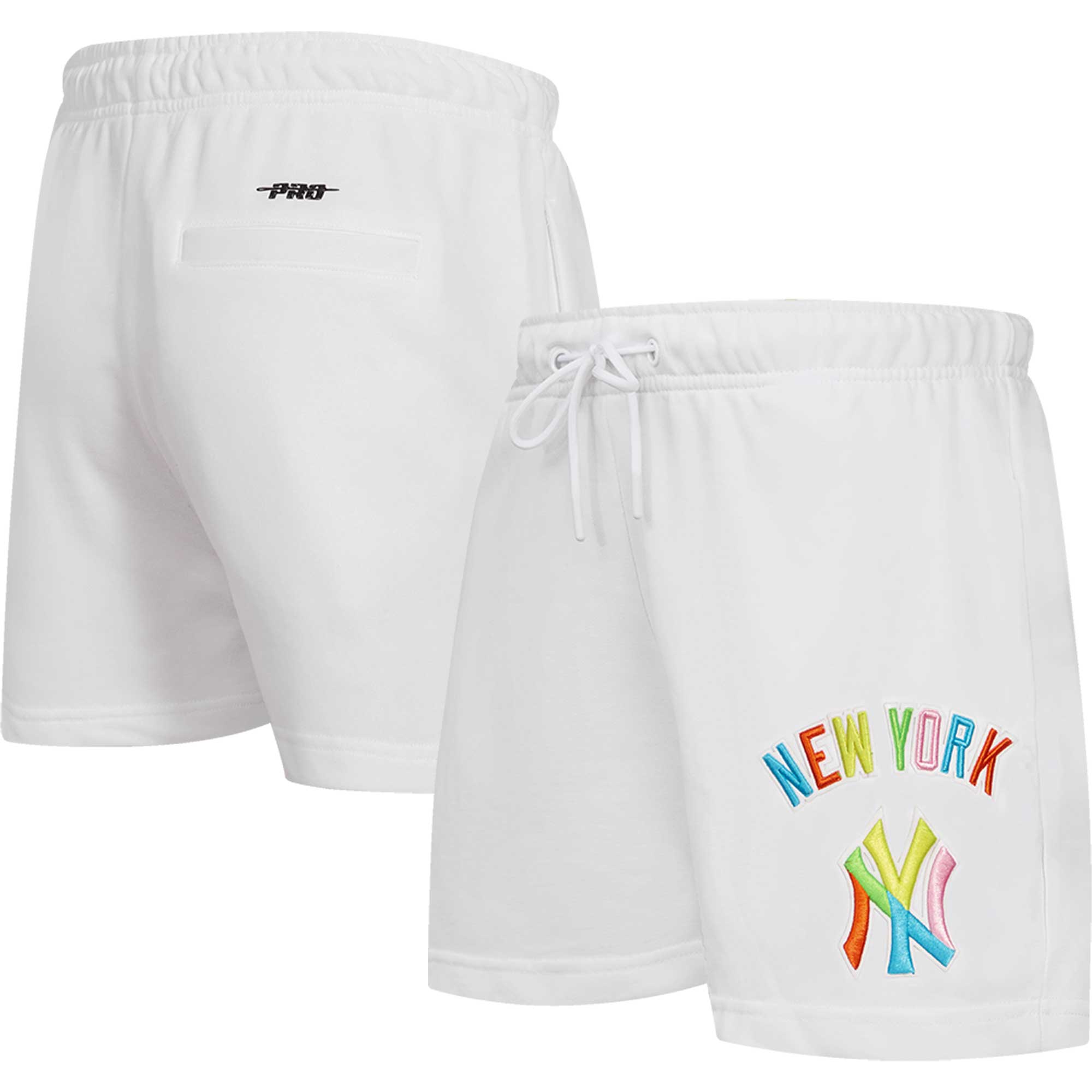 Women’s Pro Standard White New York Yankees Washed Neon Shorts