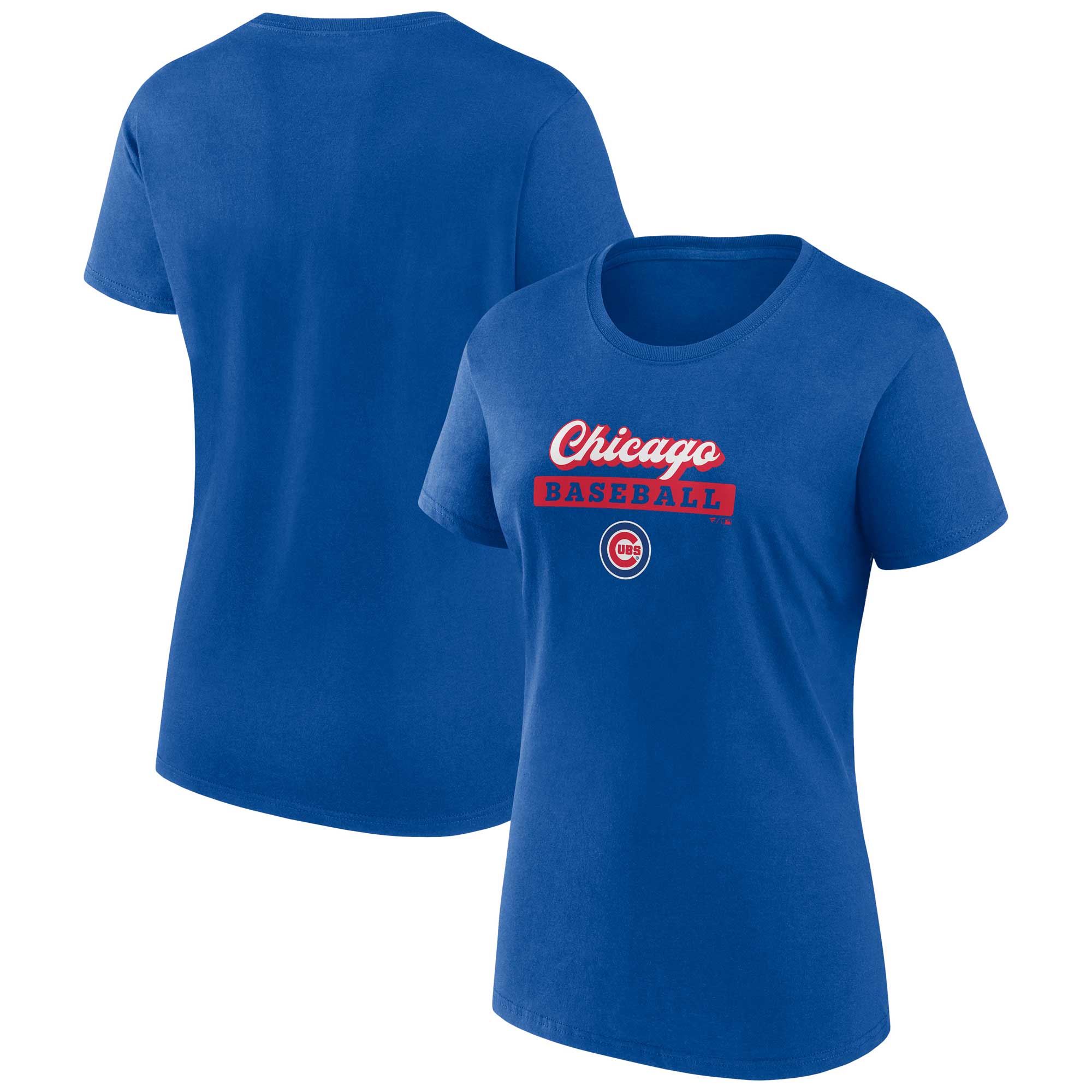 Women’s Fanatics Royal Chicago Cubs State Script T-Shirt