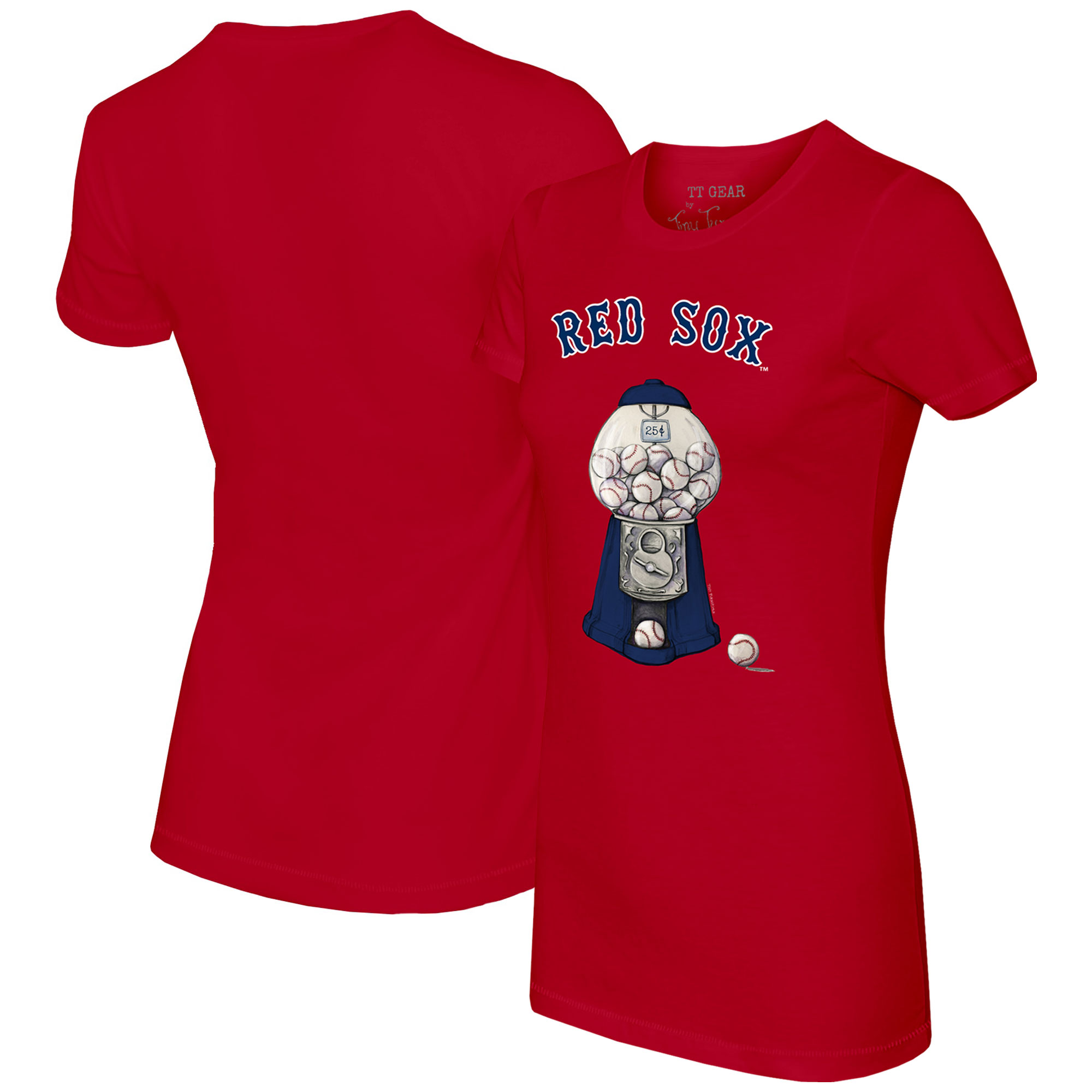 Women’s Tiny Turnip Red Boston Red Sox Gumball Machine T-Shirt