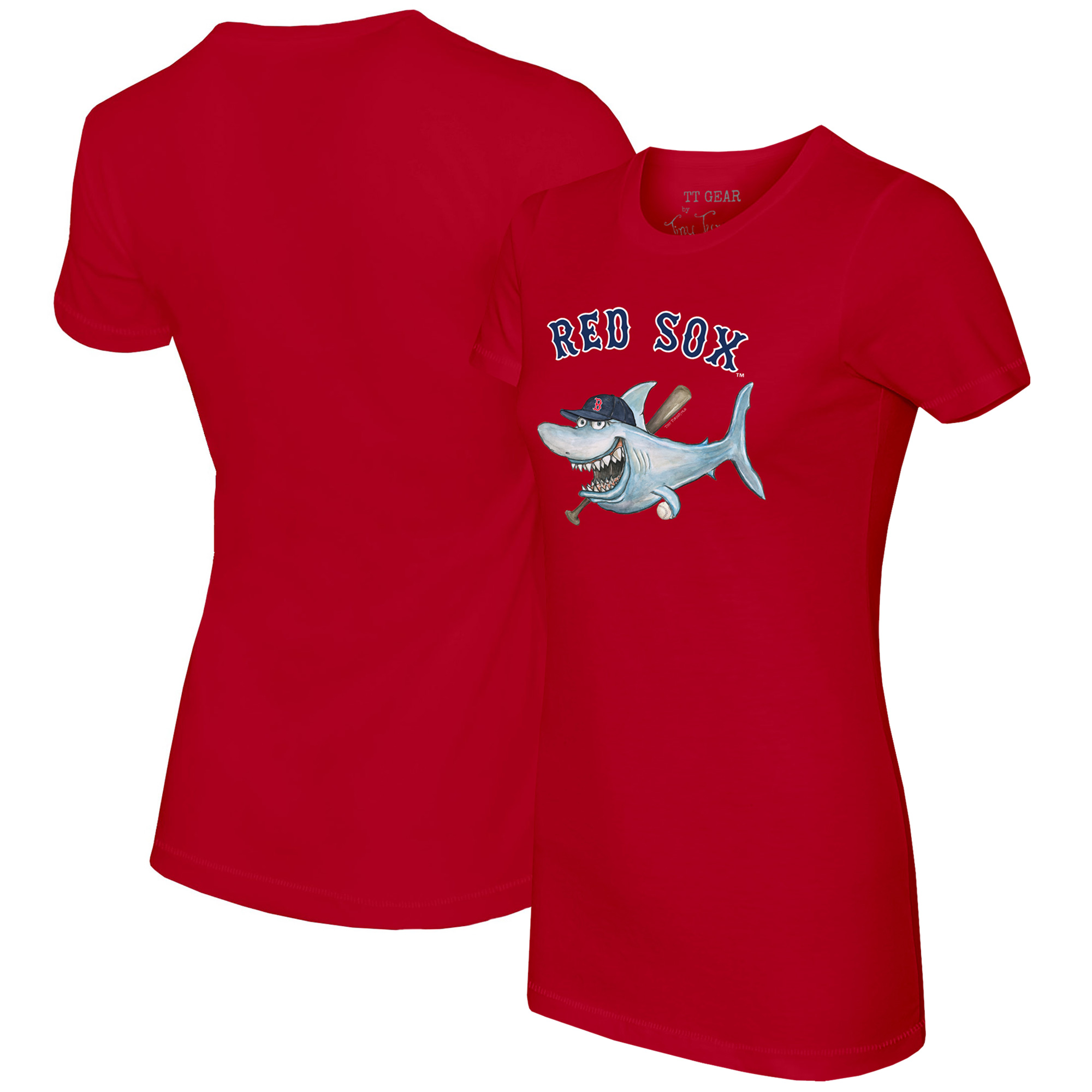 Women’s Tiny Turnip Red Boston Red Sox Shark T-Shirt