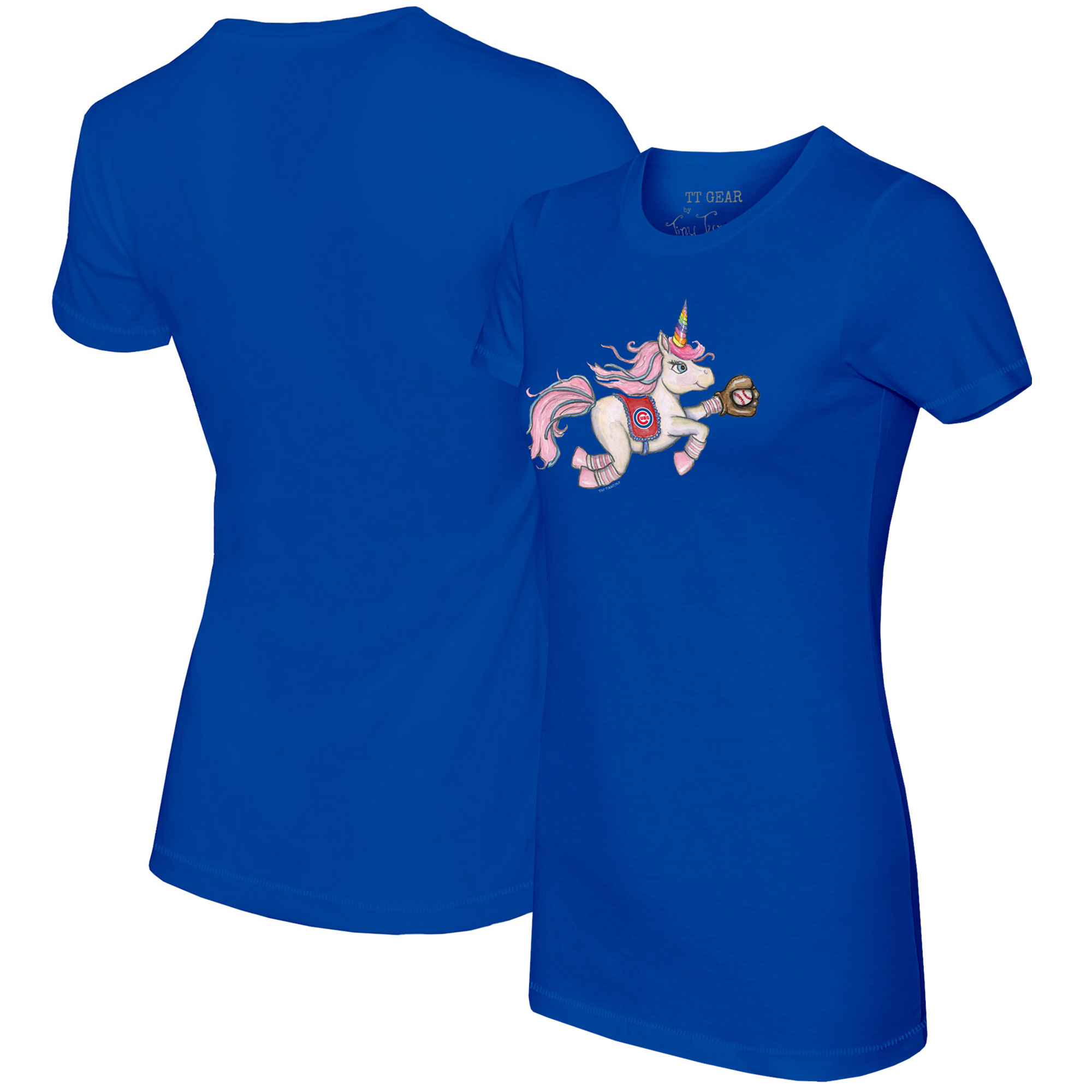 Women’s Tiny Turnip Royal Chicago Cubs Unicorn T-Shirt