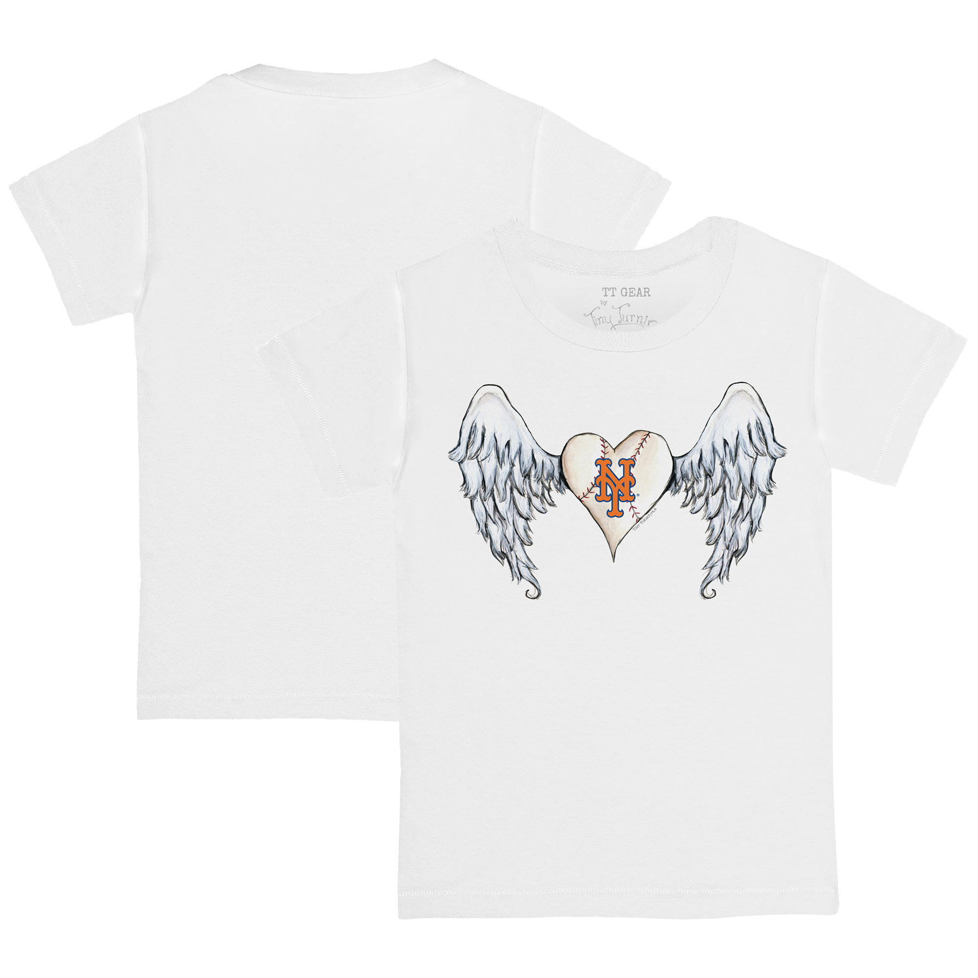 Infant Tiny Turnip White New York Mets Angel Wings T-Shirt